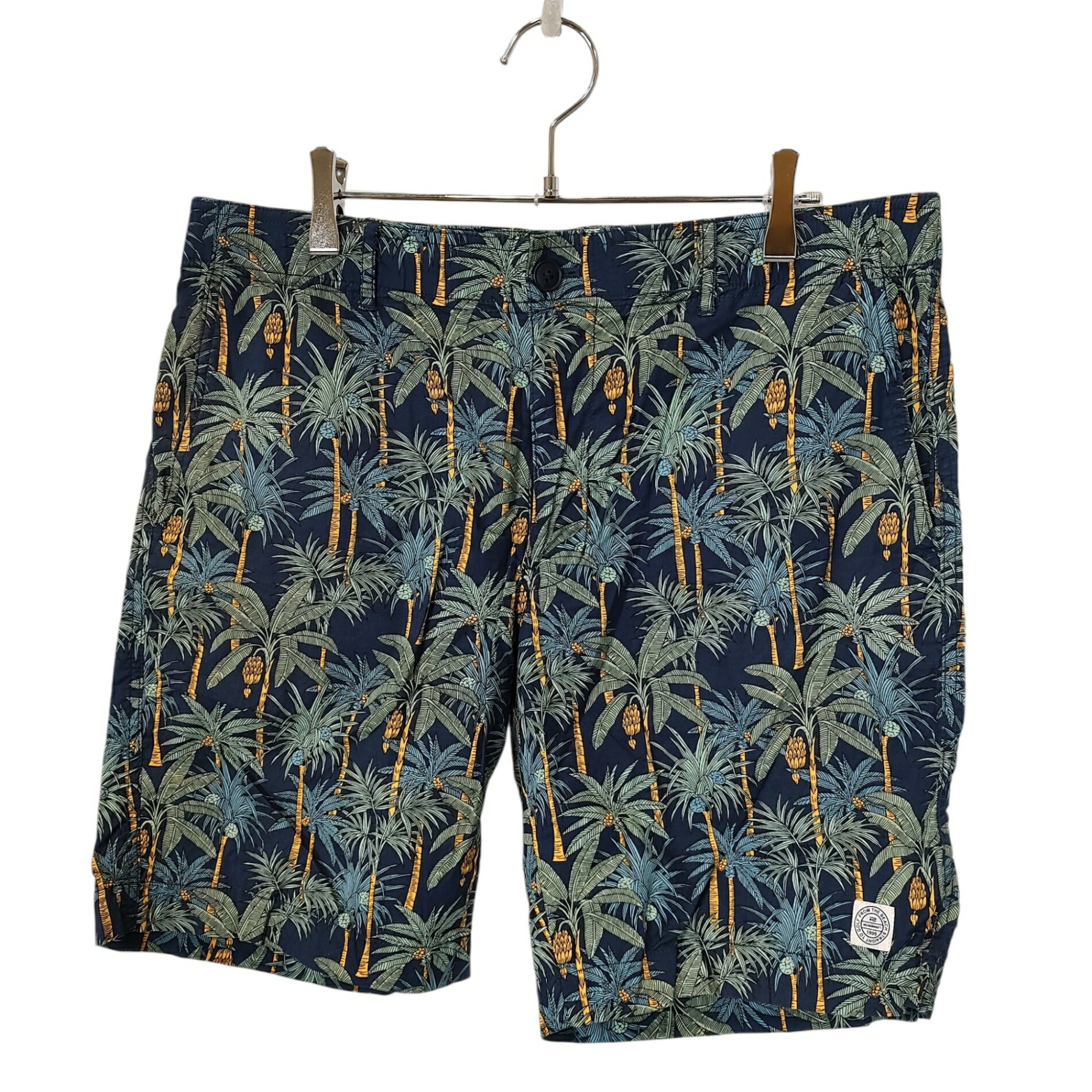 乐天商城 - 【中古】ROSASEN ロサーセン ゴルフ Palm tree pattern shorts ショートパンツ 044-79442 85 ネイビー×マルチ メンズ