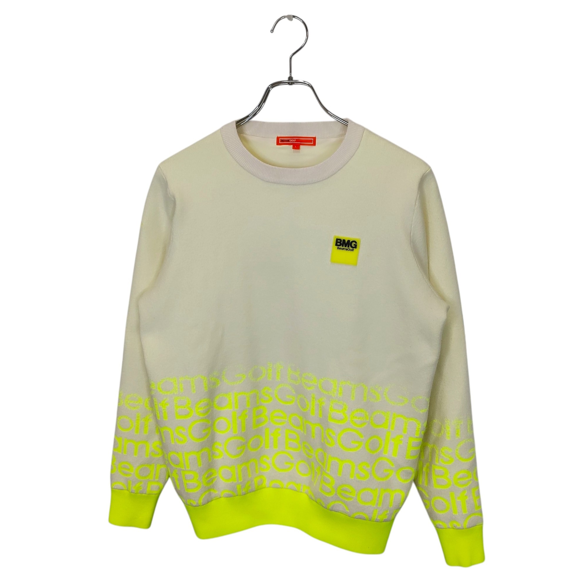 樂天商城 - 【中古】BEAMS GOLF ビームス ゴルフ ORANGE LABEL 裏付き グラデーション ニット 83-15-0007-647 L ライトイエロー×イエロー