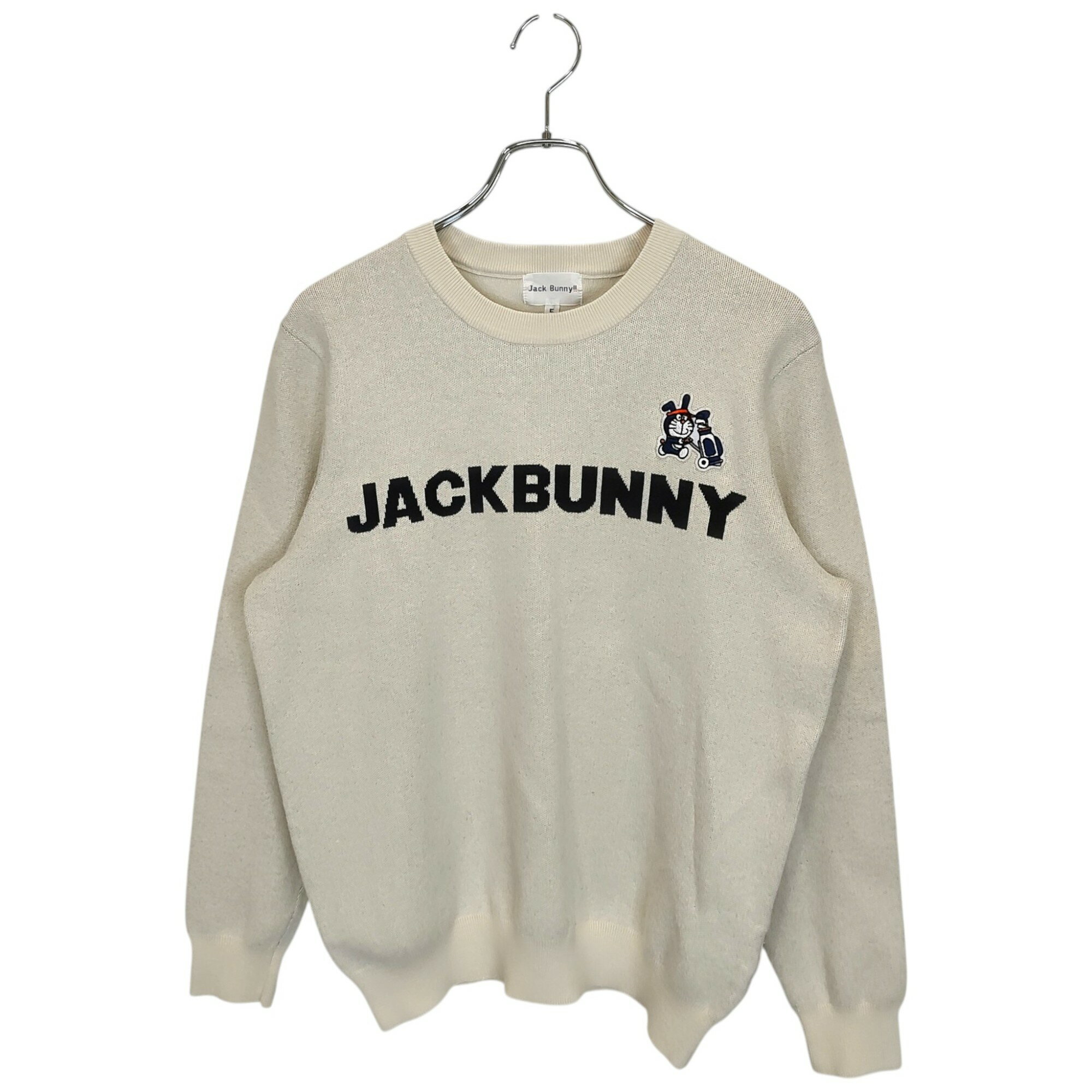 TAKEO KIKUCHI SPORT - 【中古】Jack Bunny!! ジャックバニー ゴルフ ×ドラえもん 長袖 ニット セーター 262-2270017 5 オフホワイト メンズ