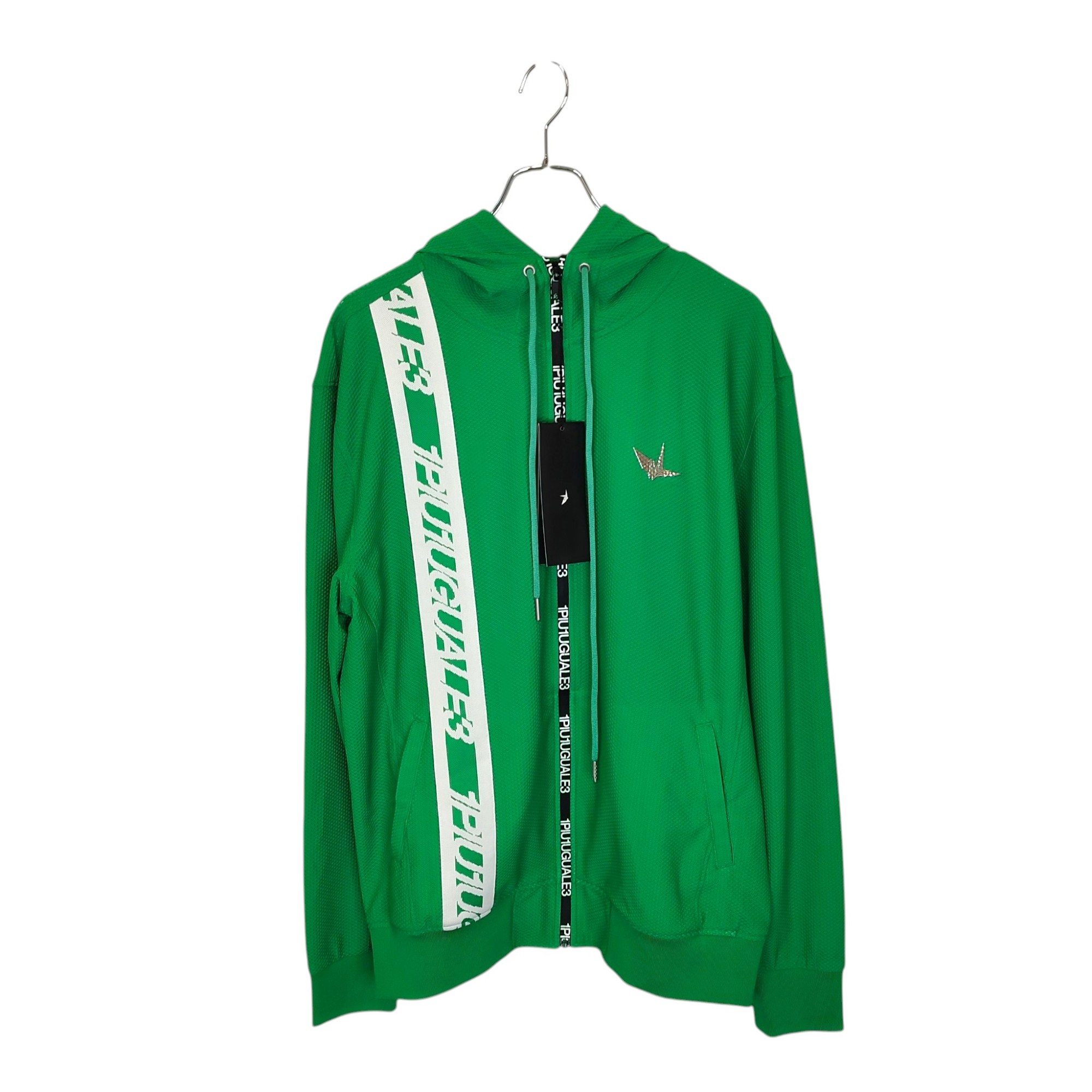 【中古】1PIU1UGUALE3 GOLF ウノピゥウノウグァーレトレ ゴルフ 24SS ZIP PARKER LOGO TAPE ジップアップ パーカー GRB106-POE488 6 XL グリーン メンズ