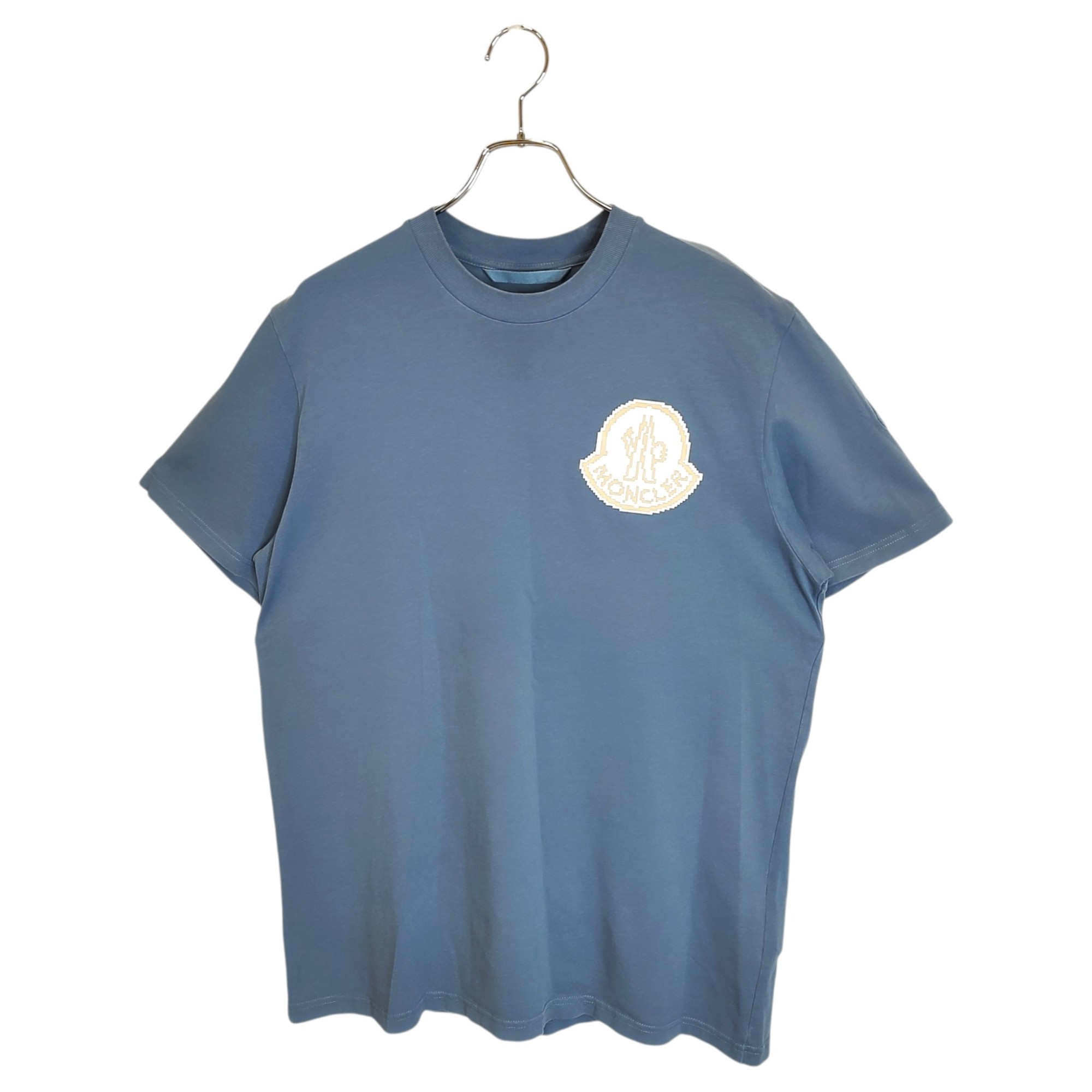 樂天商城 - 【中古】MONCLER モンクレール 24SS S/S T-SHIRT ロゴ 半袖 Tシャツ J20918C00004 83927 L ブルー メンズ