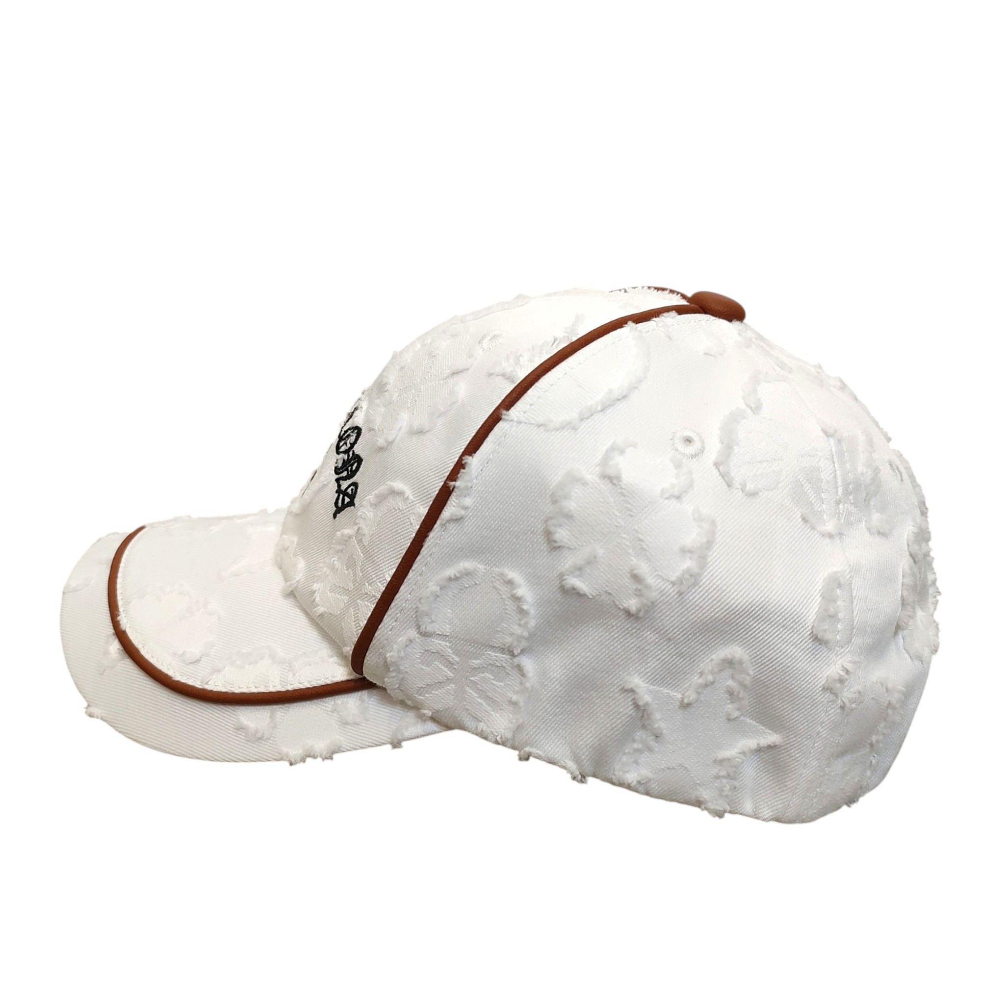 【中古】MARK&LONA マークアンドロナ ゴルフ 26SS Imperial Cut Jacquard Cap モノグラム カットジャカード キャップ MLF-6A-FC15 F ホワイト メンズ