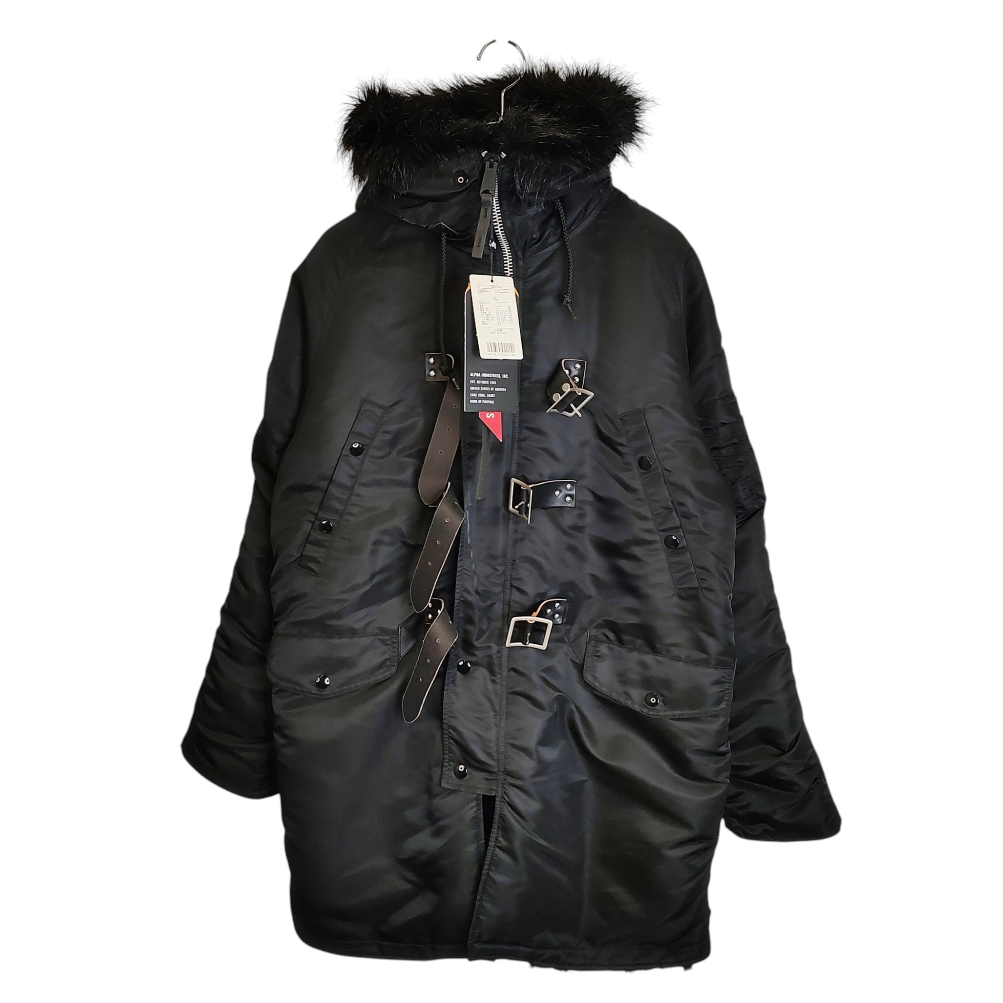 樂天商城 - 【中古】ISAMU KATAYAMA BACKLASH イサムカタヤマバックラッシュ x ALPHA INDUSTRIES アルファインダストリーズ 22AW N-3B Jacket フライト ジャケット TA0335-9001 L ブラック メンズ