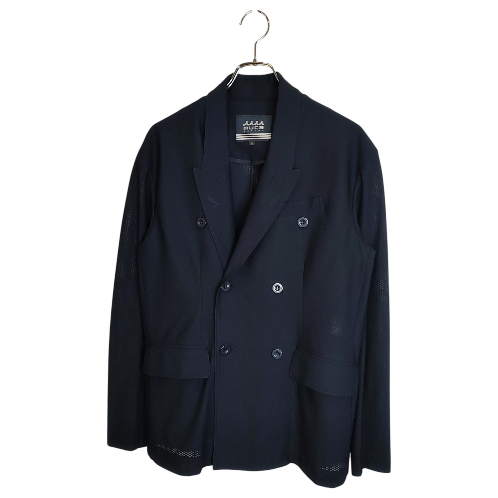 樂天商城 - 【中古】muta MARINE GOLF ムータ マリン ゴルフ ストレッチメッシュ ダブル テーラードジャケット YMMX-200614 5 ネイビー メンズ