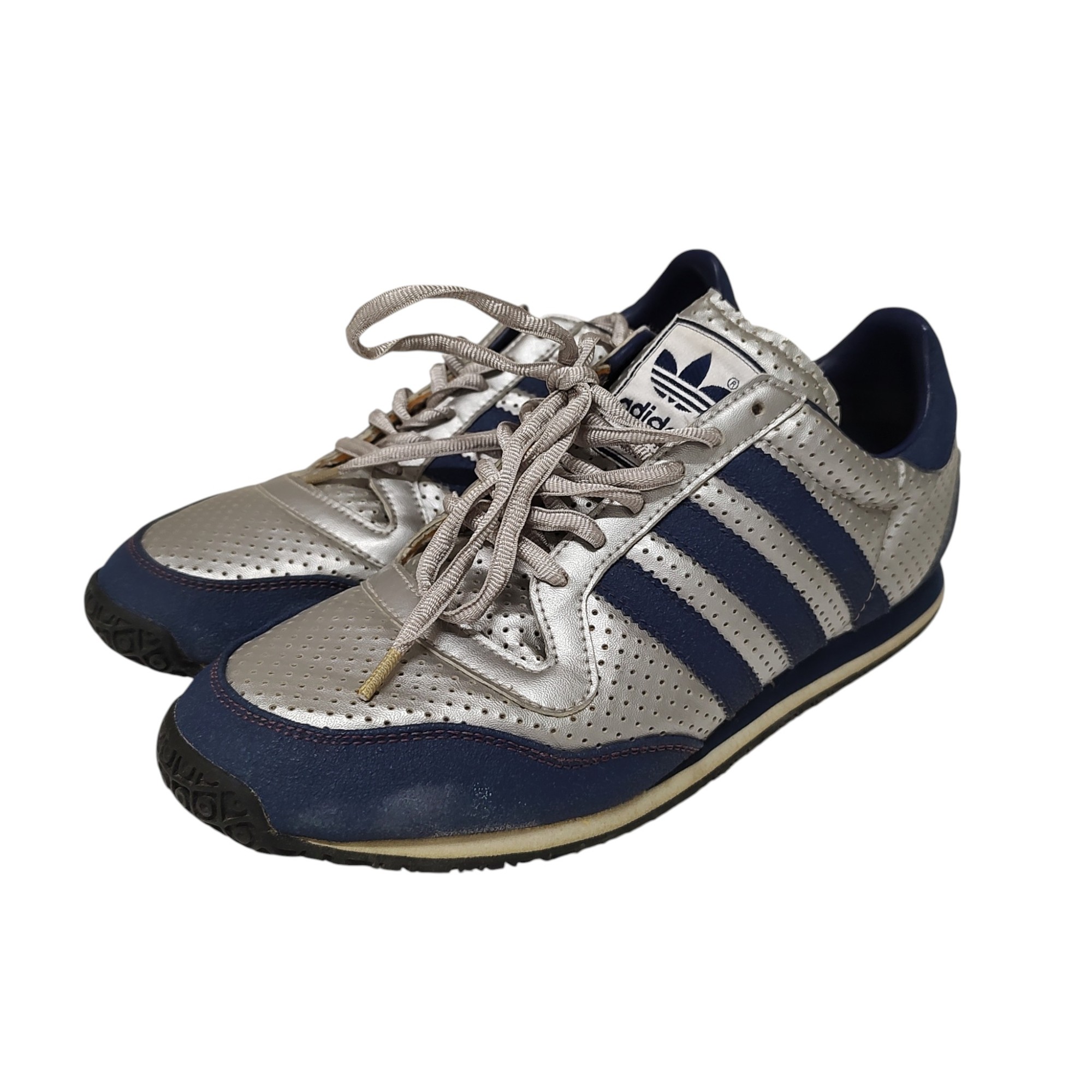 Rakuten - 【中古】ADIDAS アディダス Originals GALAXY OG スニーカー 675-001 26 シルバー×ネイビー メンズ