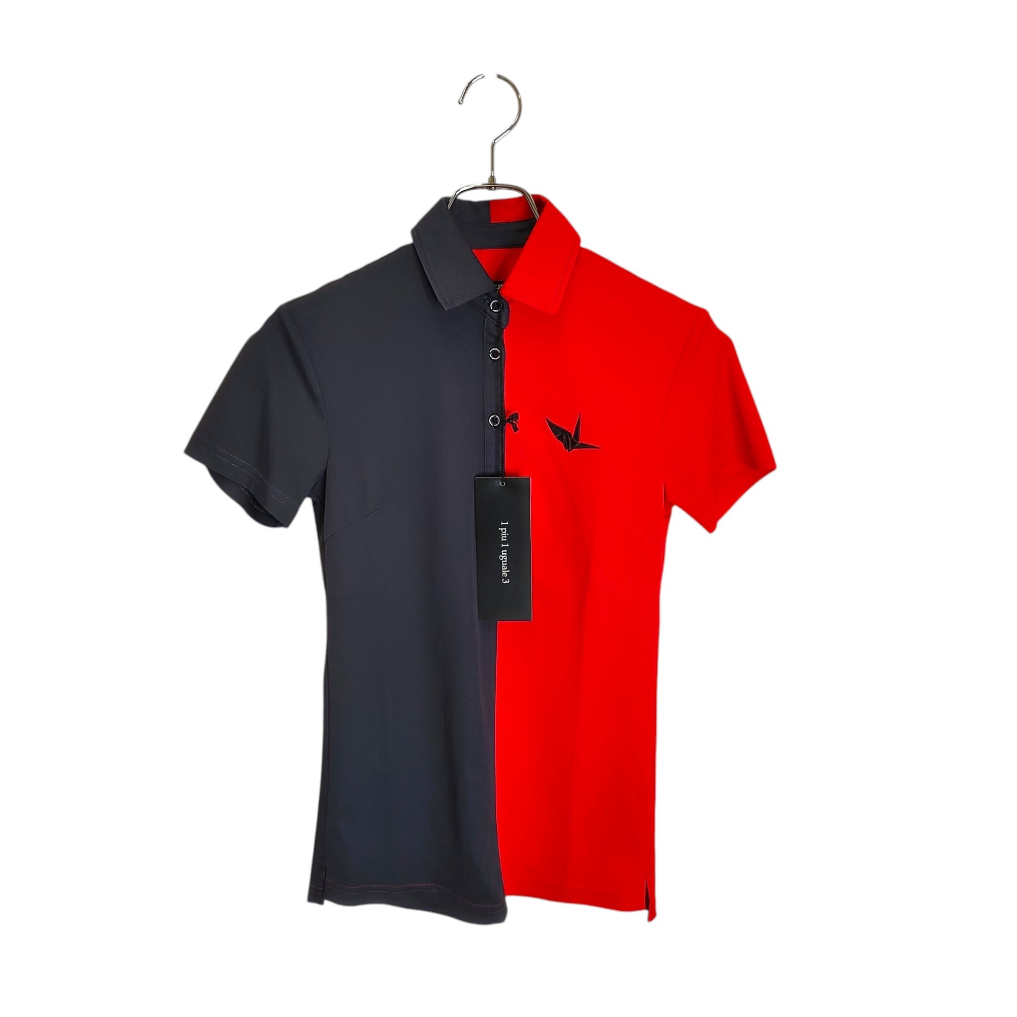 Rakuten - 【中古】1PIU1UGUALE3 GOLF ウノピゥウノウグァーレトレ ゴルフ バイカラー 半袖 ポロシャツ GTS016-PRY063 1 S レッド×グレー レディース