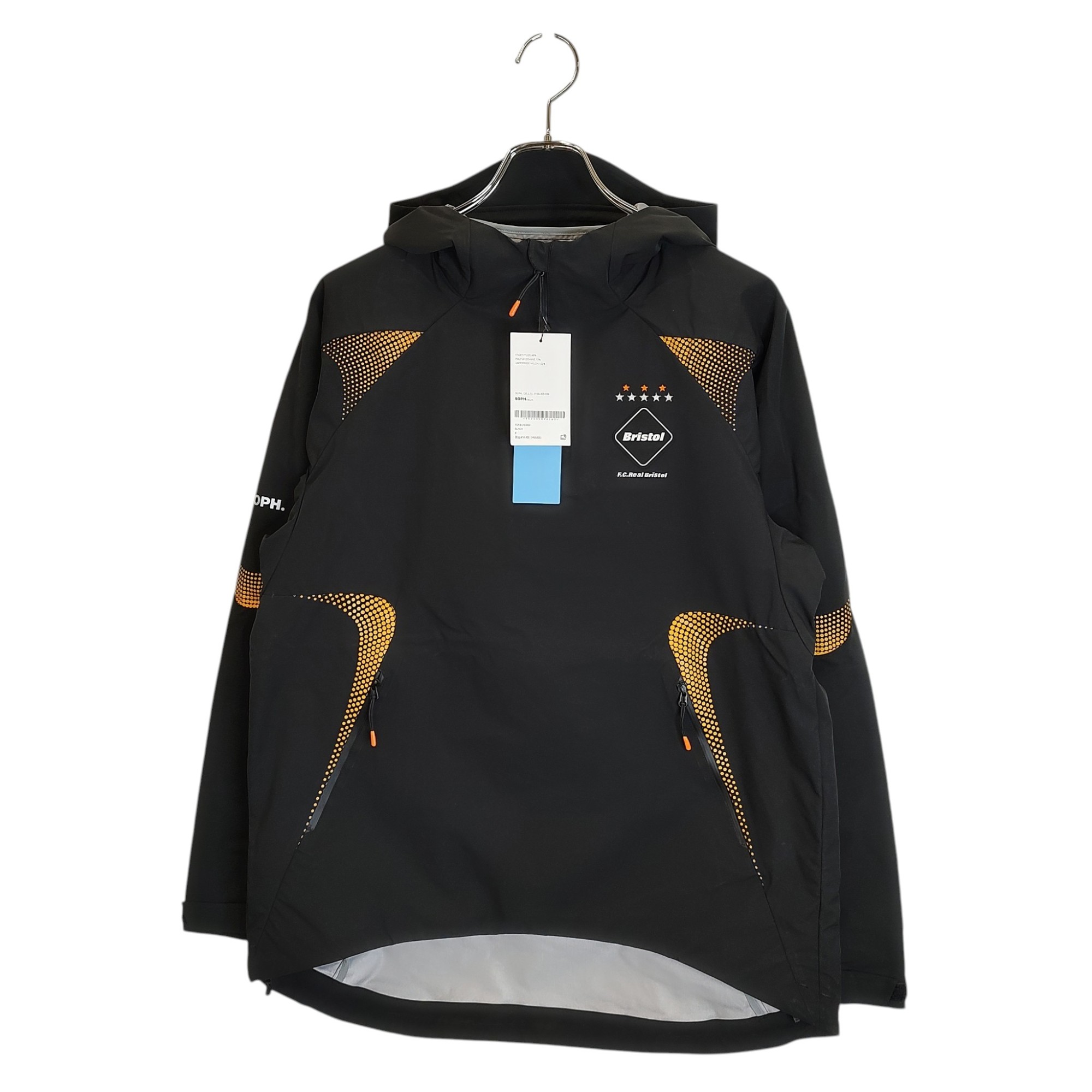 樂天商城 - 【中古】F.C.Real Bristol エフシーレアルブリストル 25SS AUTHENTIC UTILITY TEAM HALF ZIP JACKET ストレッチナイロン ハーフジップ ジャケット FCRB-250000 S ブラック/イエロー メンズ