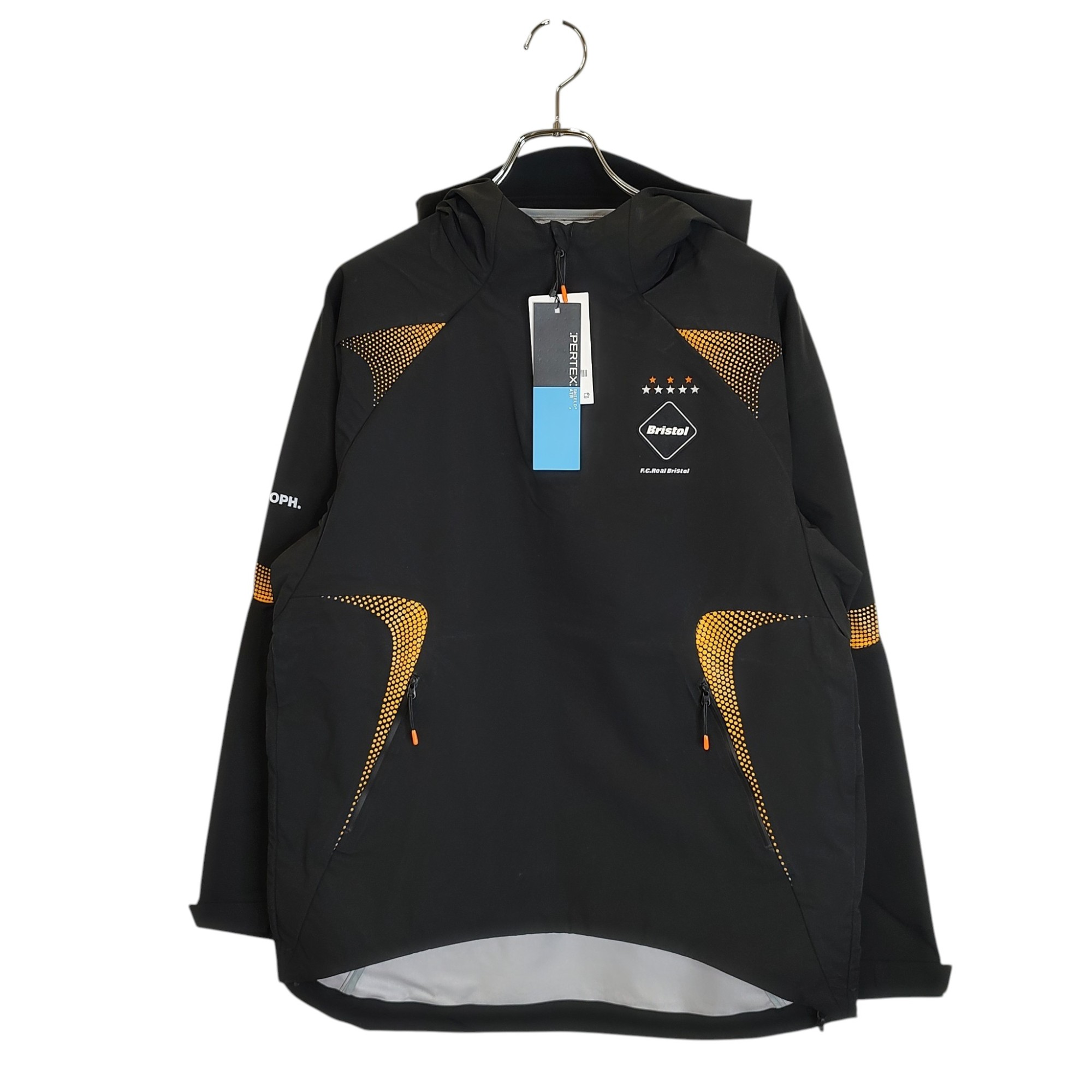 樂天商城 - 【中古】F.C.Real Bristol エフシーレアルブリストル 25SS AUTHENTIC UTILITY TEAM HALF ZIP JACKET ストレッチナイロン ハーフジップ ジャケット FCRB-250000 M ブラック/イエロー メンズ