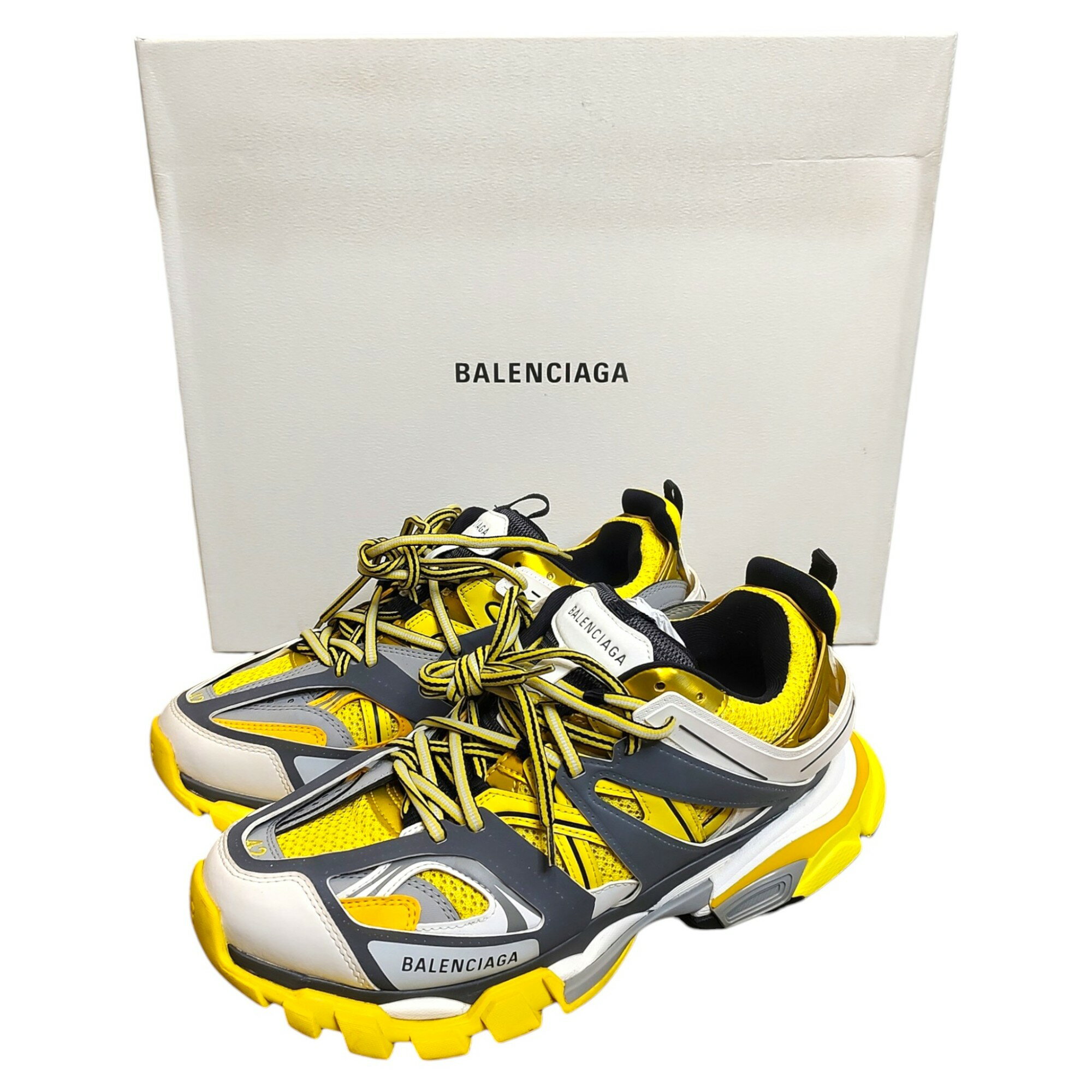 Rakuten - 【中古】BALENCIAGA バレンシアガ Track Sneaker トラック スニーカー 542023 W1GB1 7184 27.5 イエロー×ブラック×ホワイト メンズ