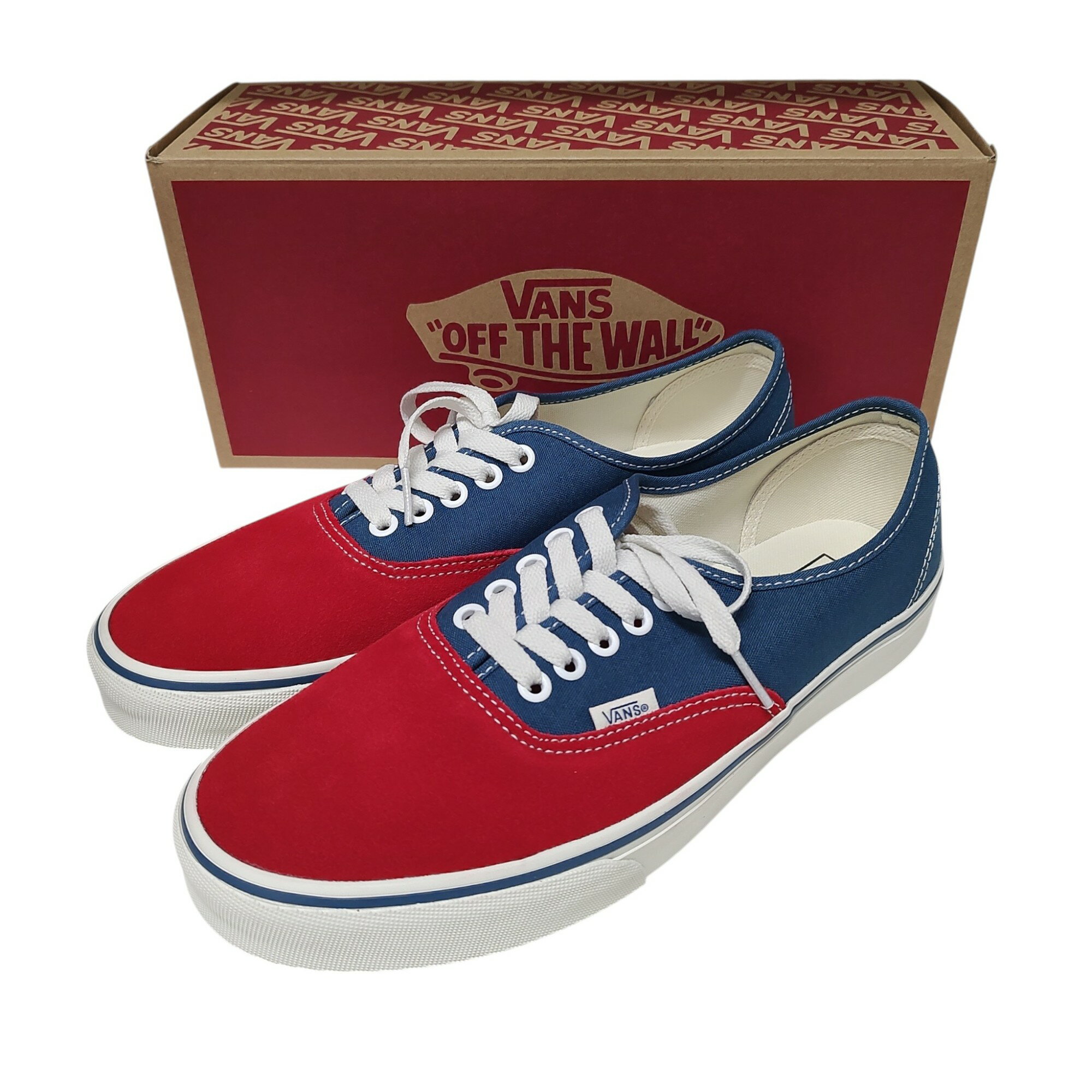 乐天商城 - 【中古】VANS ヴァンズ Authentic オーセンティック Primary Rancing Red スニーカー VN000EHHIZQ 27.5 レッド×ブルー メンズ