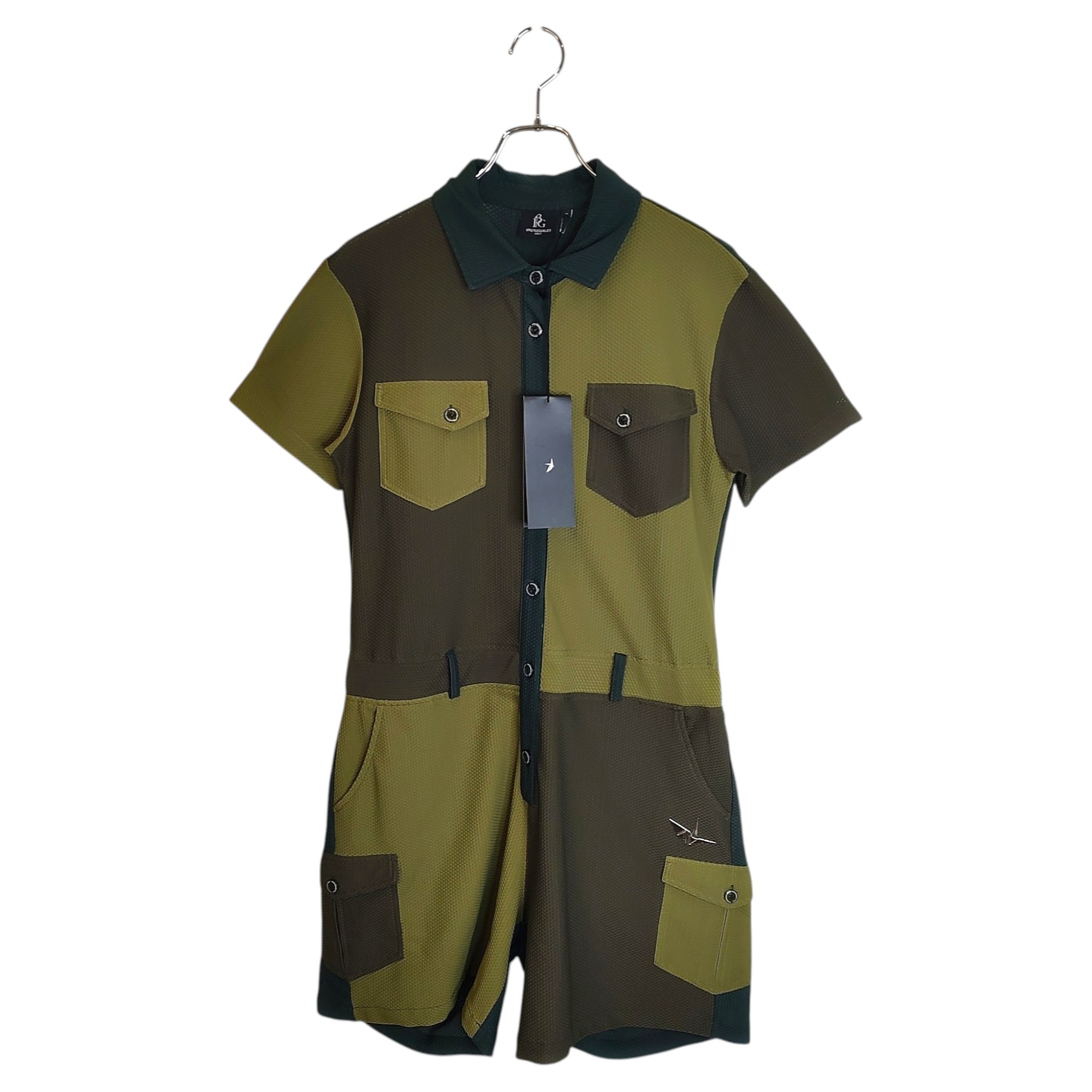 Rakuten - 【中古】1PIU1UGUALE3 GOLF ウノピゥウノウグァーレトレ ゴルフ 24SS JUMPSUIT ジャンプスーツ ワンピース GSB069-POE488 3 L カーキ レディース