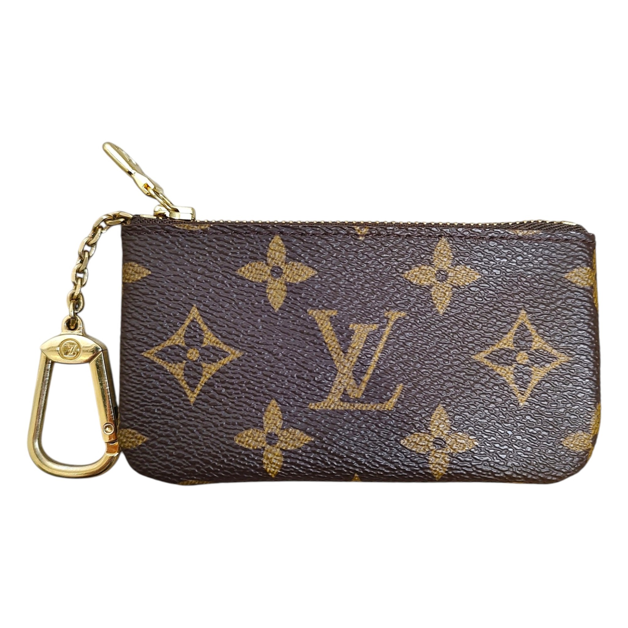 Rakuten - 【中古】LOUIS VUITTON ルイ・ヴィトン モノグラム ポシェット クレ コイン カード キーケース M62650 F ブラウン/ゴールド ユニセックス
