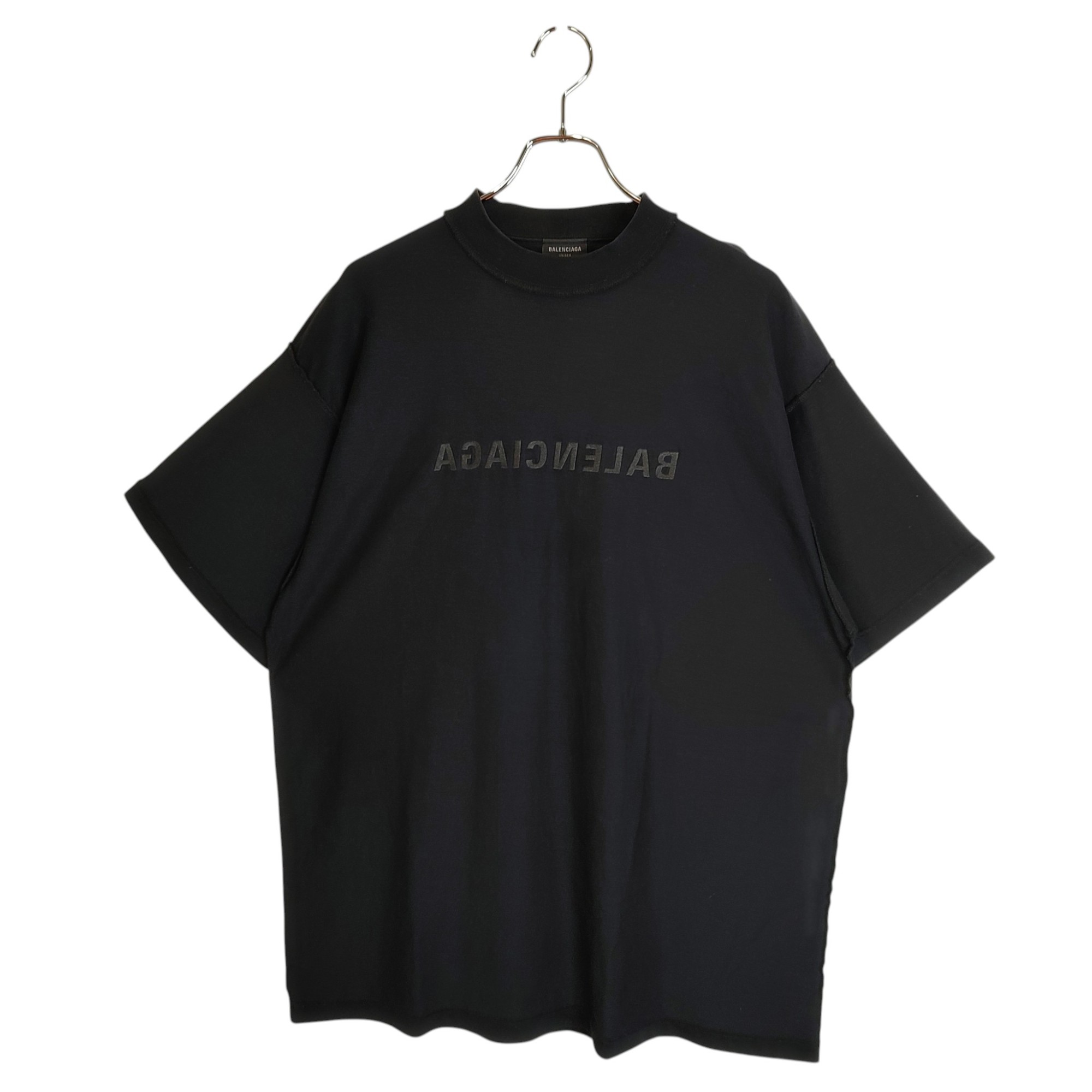 樂天商城 - 【中古】BALENCIAGA バレンシアガ Inside Out Logo T-Shirt インサイドアウトロゴ Tシャツ 720198 TNVR5 L ブラック メンズ/レディース