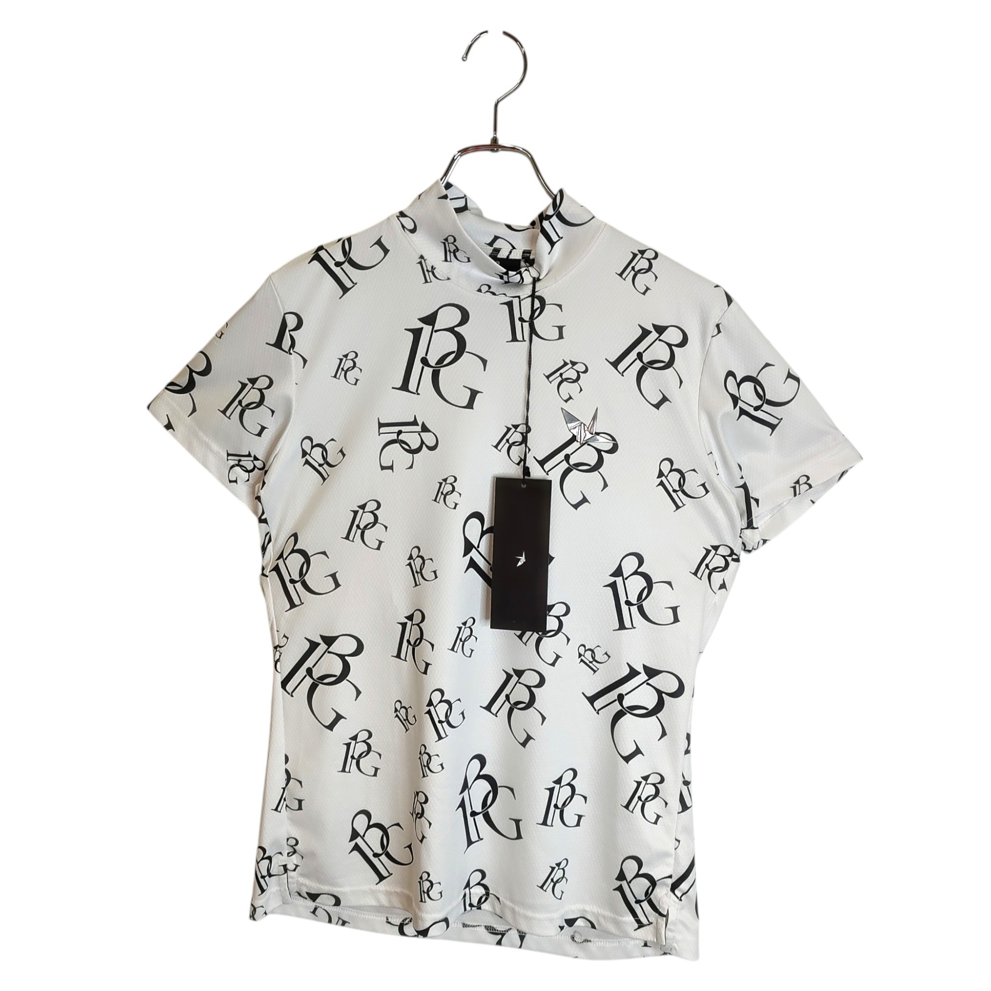 Rakuten - 【中古】1PIU1UGUALE3 GOLF ウノピゥウノウグァーレトレ ゴルフ 24SS 総柄 半袖 モックネック Tシャツ GST183-POE477 3 L ホワイト レディース