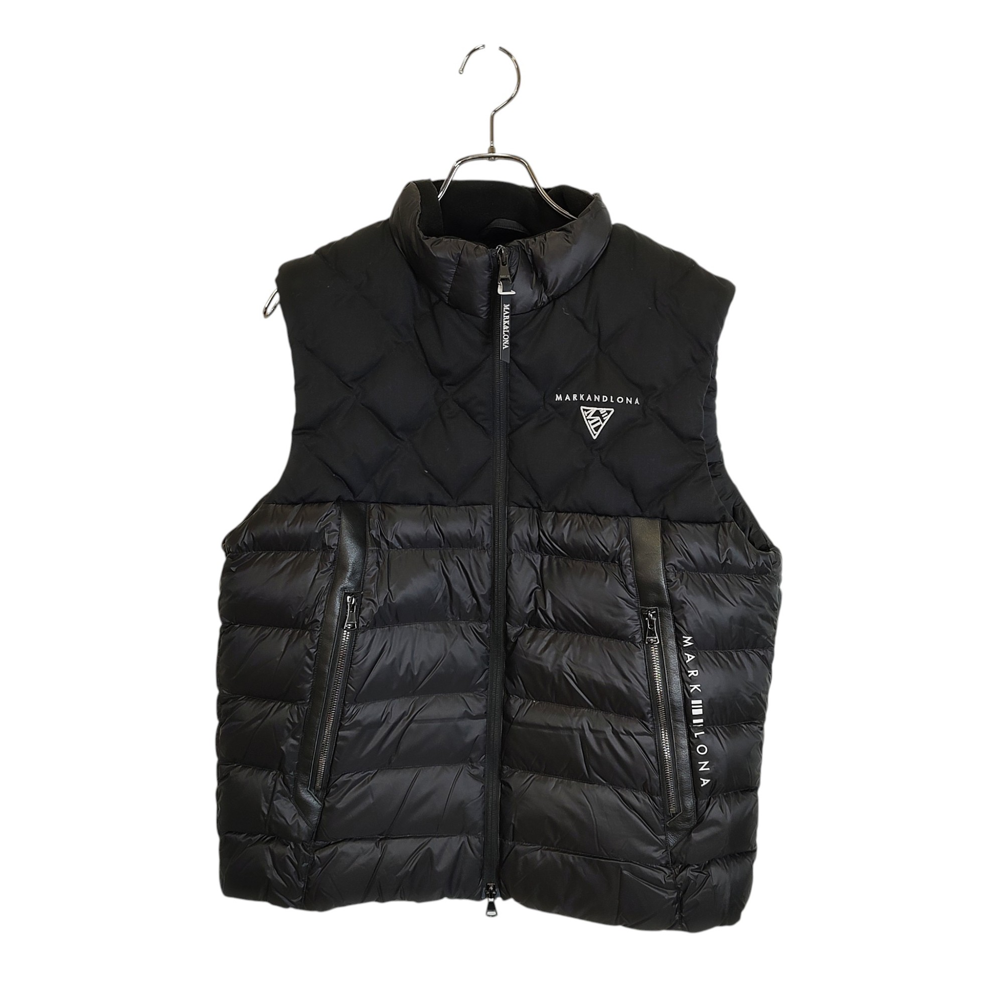 【中古】MARK&LONA マークアンドロナ ゴルフ 24AW CODE COLLECTION CD11-QTDN キルトミックス ダウンベスト MCM-4C-AD59 48 ブラック メンズ