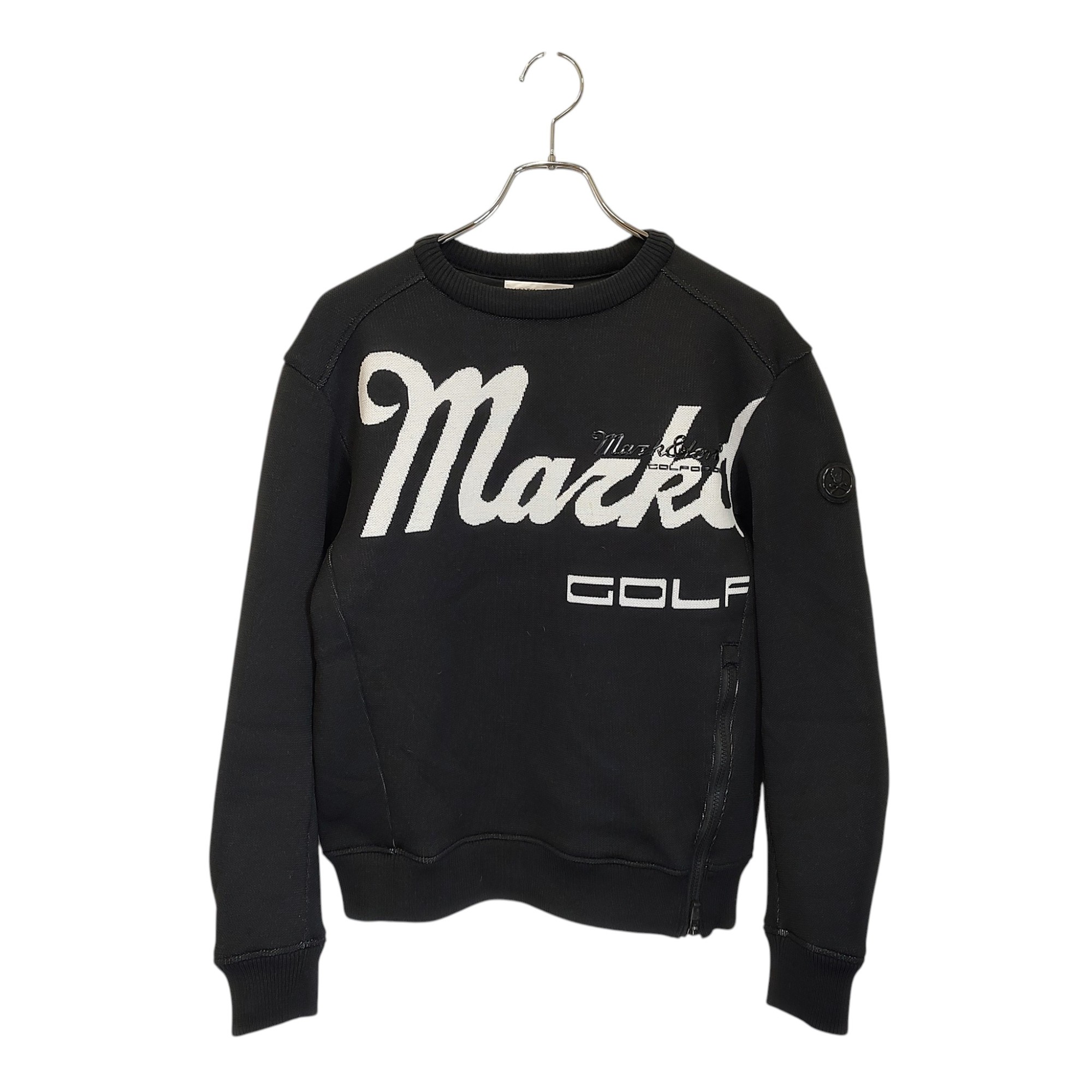 【中古】MARK&LONA マークアンドロナ ゴルフ 22AW Knitted Snead Jacketニット スニードジャック MLM-2D-AB34 46 ブラック メンズ