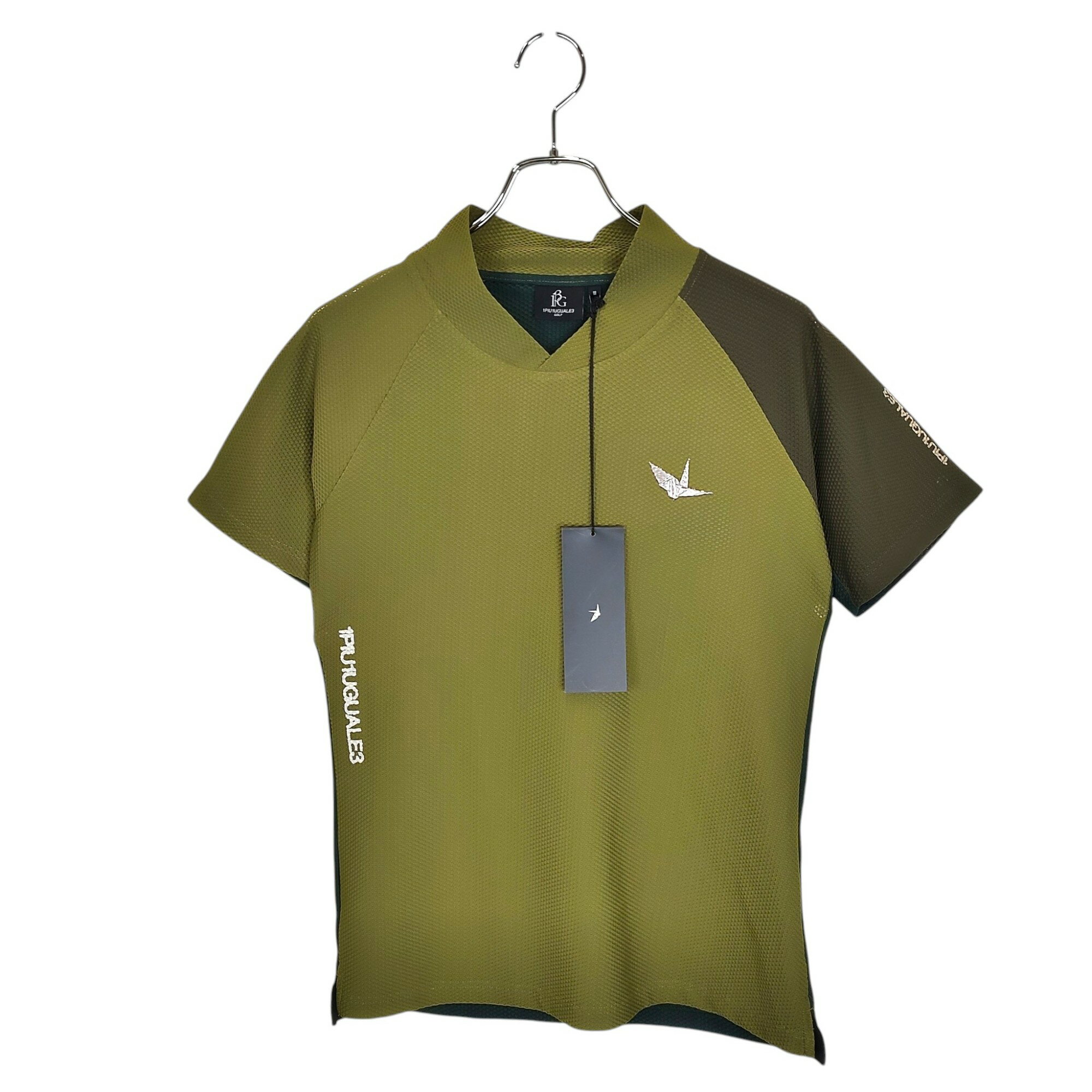 乐天商城 - 【中古】1PIU1UGUALE3 GOLF ウノピゥウノウグァーレトレ ゴルフ 24SS MOCK RAGLAN 半袖 モックネック Tシャツ GST193-POE488 3 L カーキ レディース