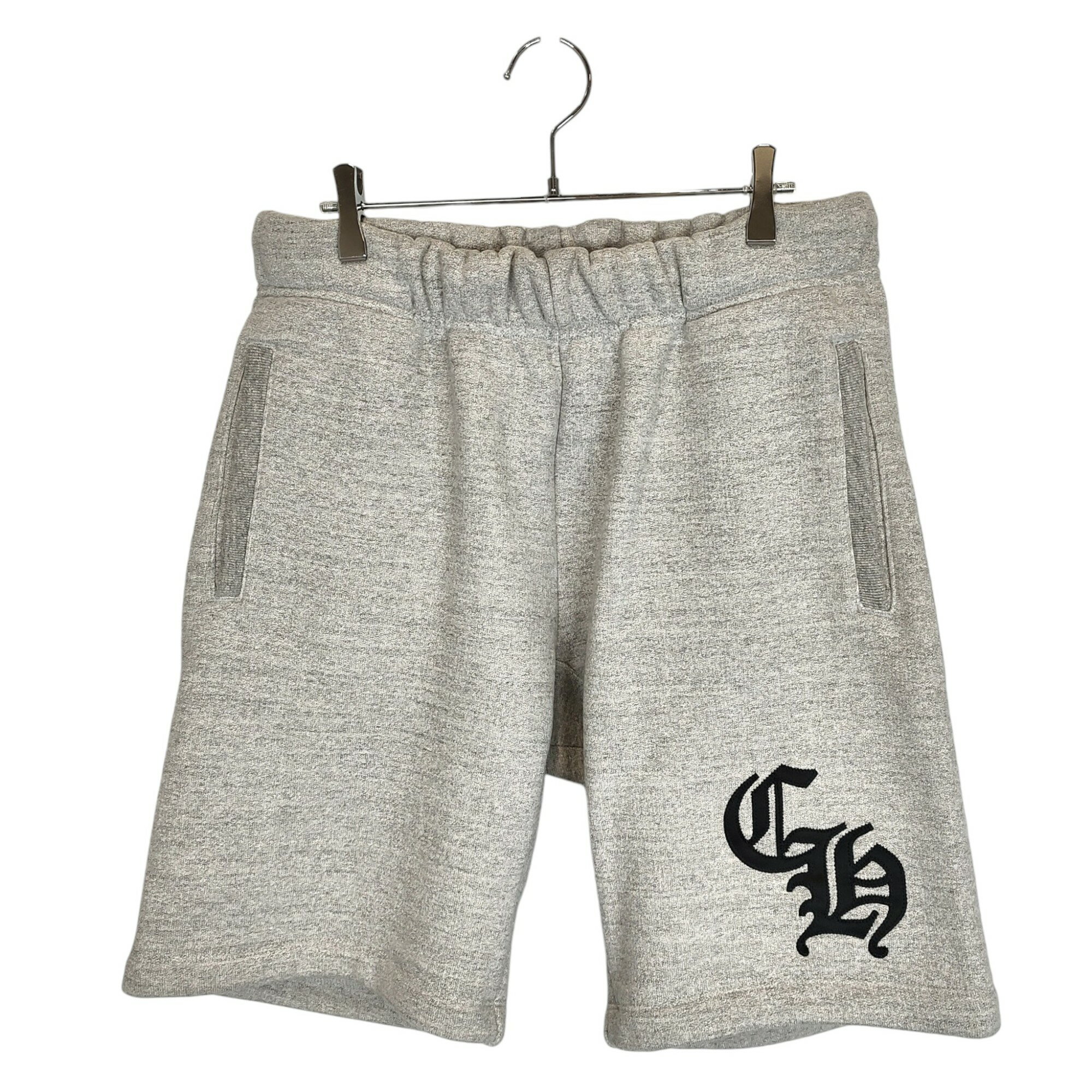 乐天商城 - 【中古】Chrome Hearts クロムハーツ Y NOT 7-11 CH Applique Embroidery Sweat Half Pants ワイノット CHロゴ ハーフパンツ M グレー メンズ