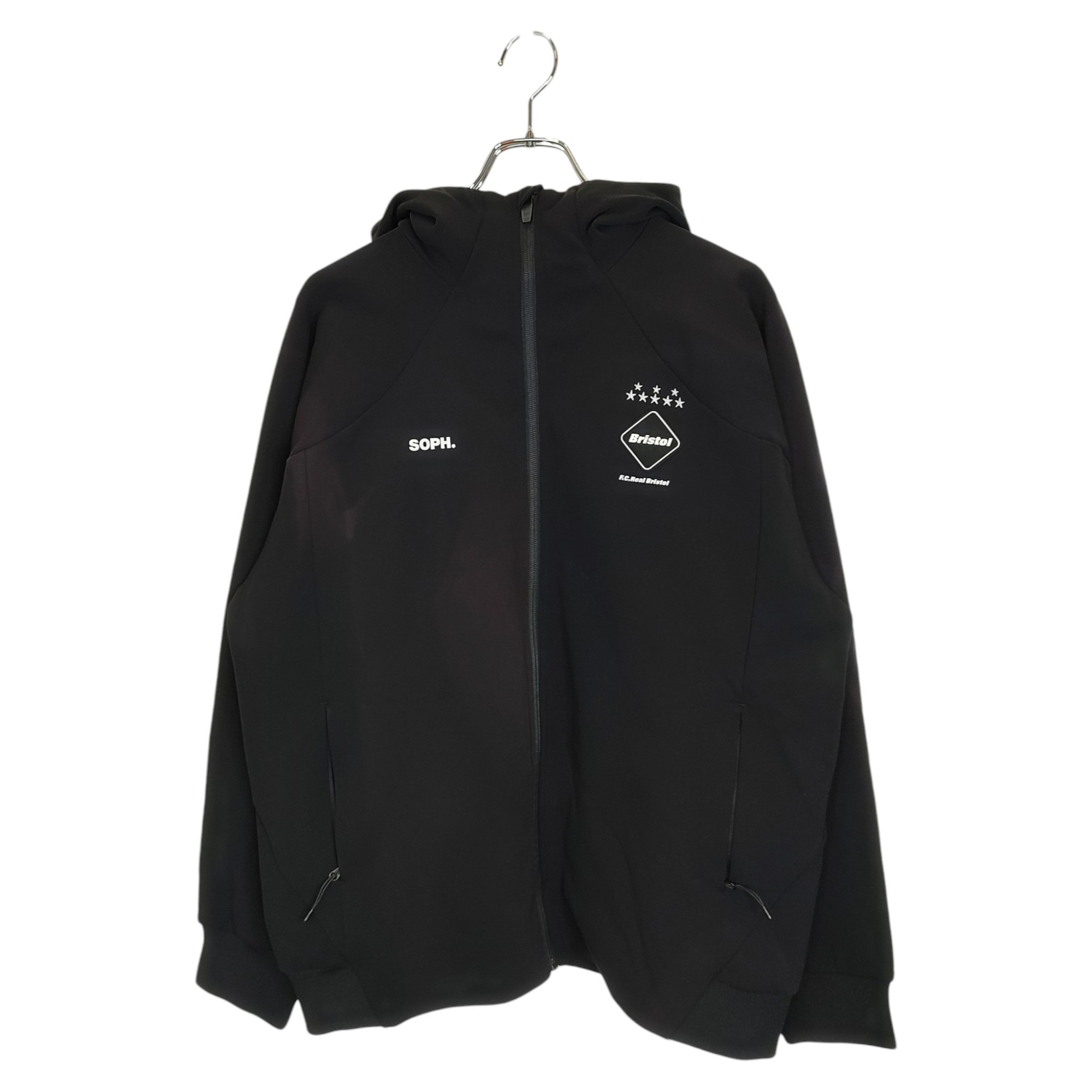 乐天商城 - 【中古】F.C.Real Bristol エフシーレアルブリストル 25SS PDK HOODED JACKET ジップアップ パーカー FCRB-250031 XL ブラック メンズ