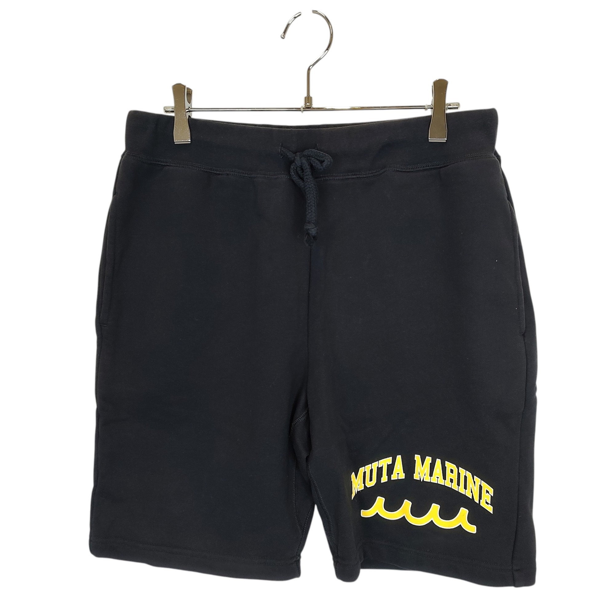 乐天商城 - 【中古】muta MARINE GOLF ムータ マリン ゴルフ x ACANTHUS アカンサス College Logo Sweat Shorts スウェット ショートパンツ MMAC-MA2308 6 ネイビー/イエロー メンズ