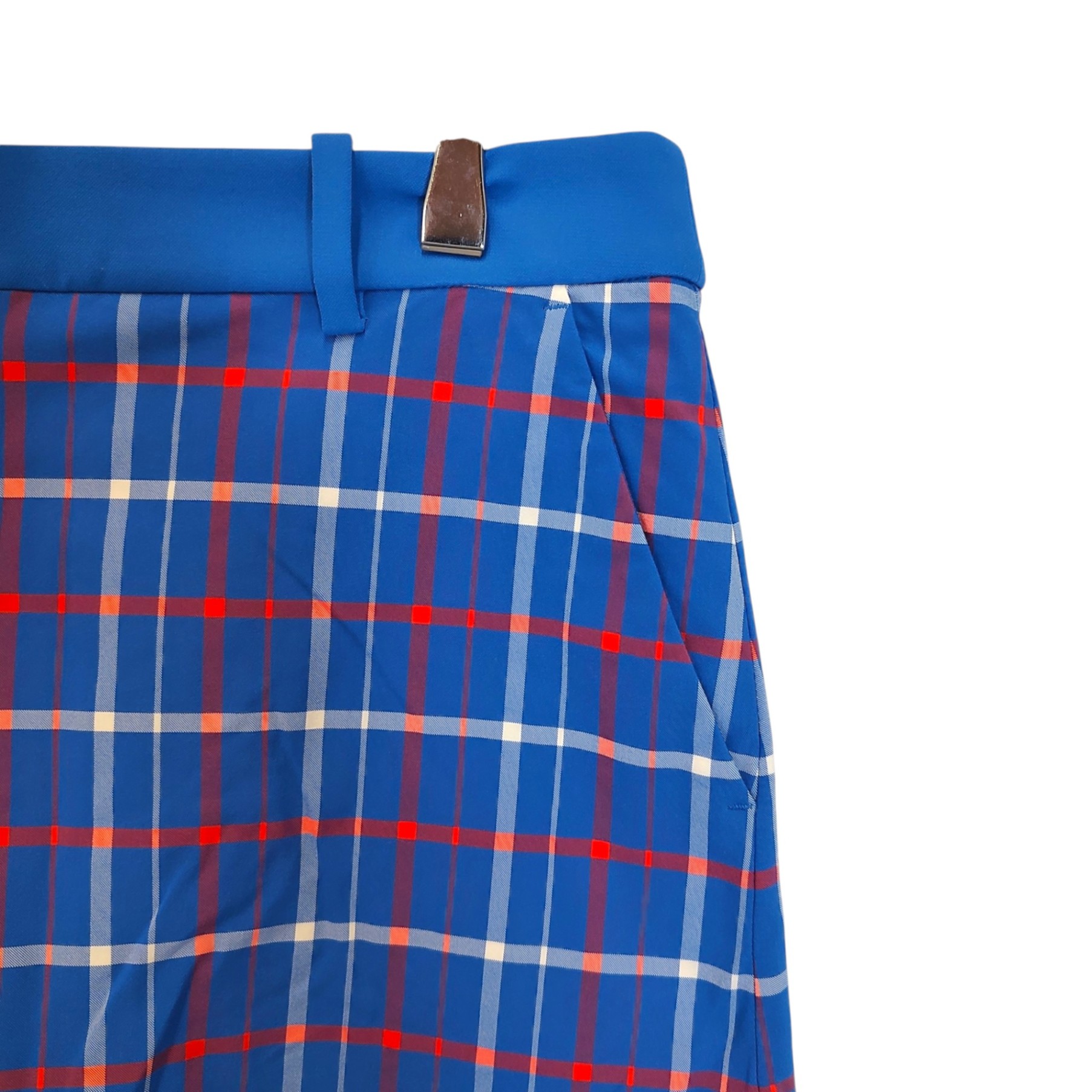 TRIGGER 楽天市場店の【中古】TORY SPORT トリー スポーツ ゴルフ Checkered Skirt チェック柄 スカート S ブルー×ホワイト×レッド レディース｜アングル3