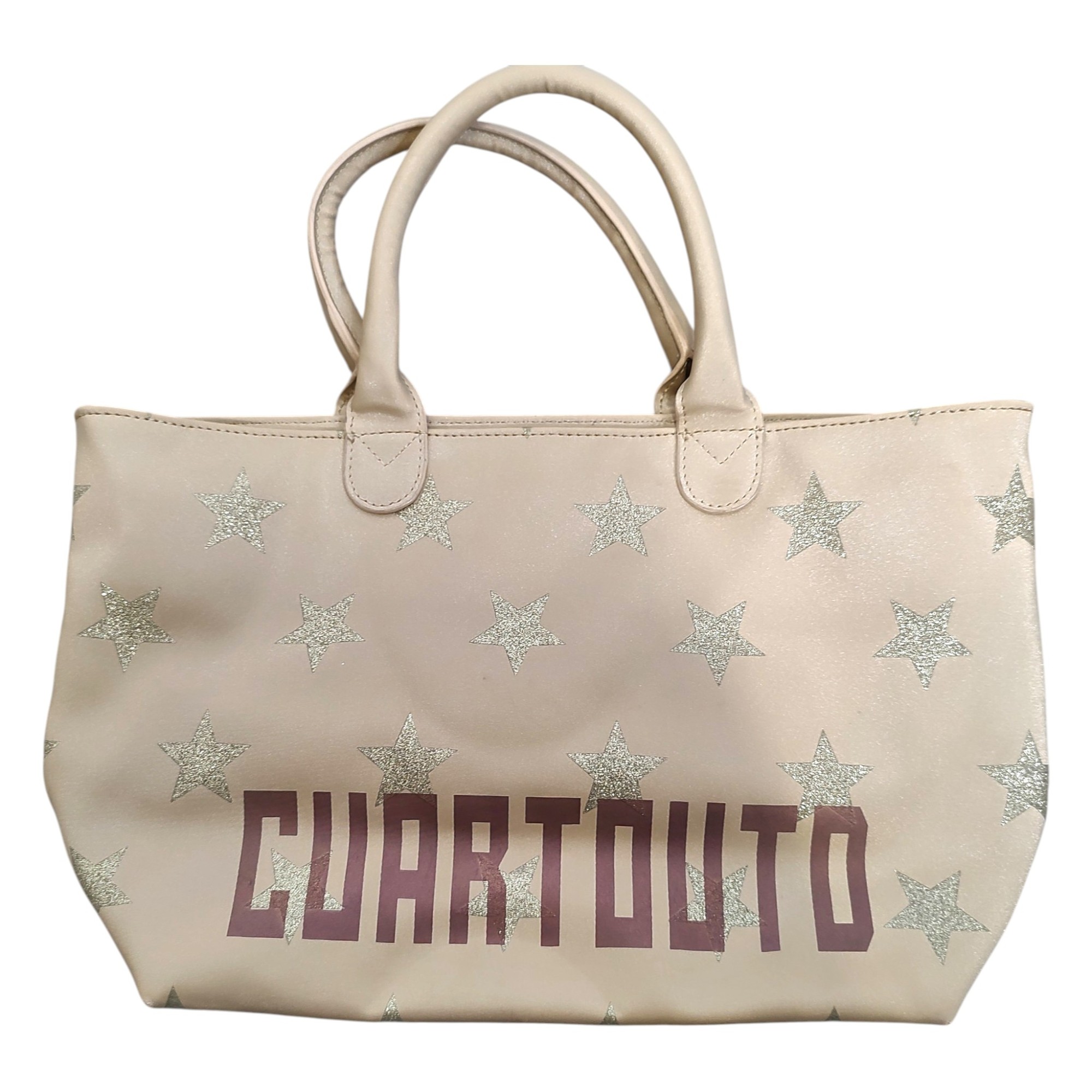 TRIGGER 楽天市場店の【中古】CUARTO UNITED クアルトユナイテッド 星柄 カートバッグ F ベージュ レディース｜アングル2