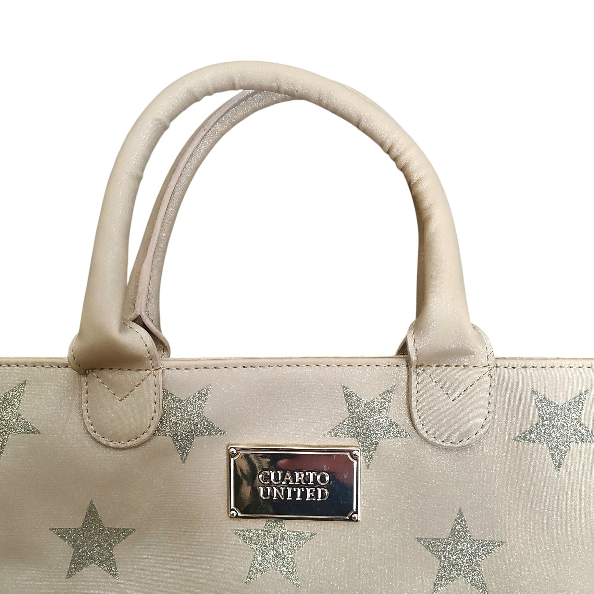 TRIGGER 楽天市場店の【中古】CUARTO UNITED クアルトユナイテッド 星柄 カートバッグ F ベージュ レディース｜アングル3
