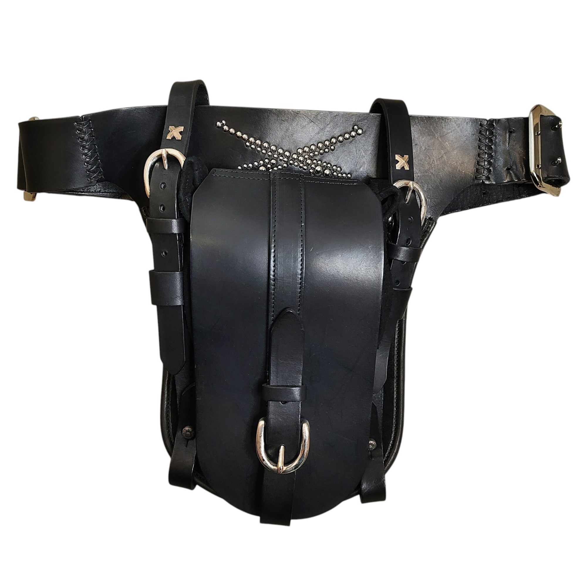 ISAMU KATAYAMA BACKLASH イサムカタヤマバックラッシュ x STRUM ストラム x roar ロアー 5Way Gun Belt Bag ガンベルト バッグ ウエストバッグ STG-01BR F ブラック メンズ