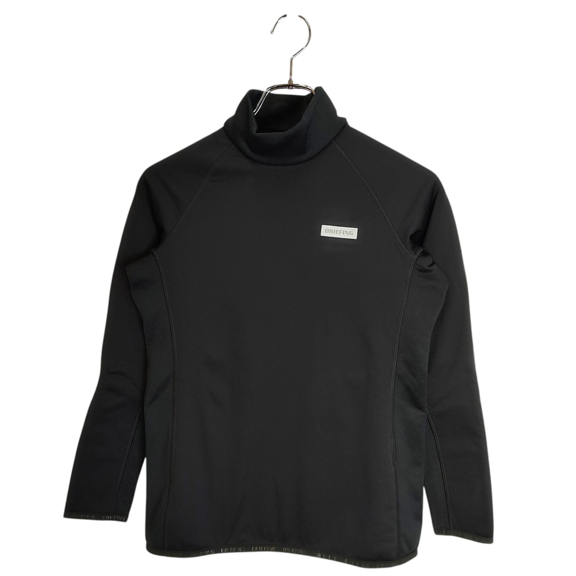 BRIEFING GOLF ブリーフィングゴルフ 22AW POLARTEC WINDBLOCK HIGH NECK ウィンドブロック 長袖 ハイネック Tシャツ BRG223W73 S ブラック レディース