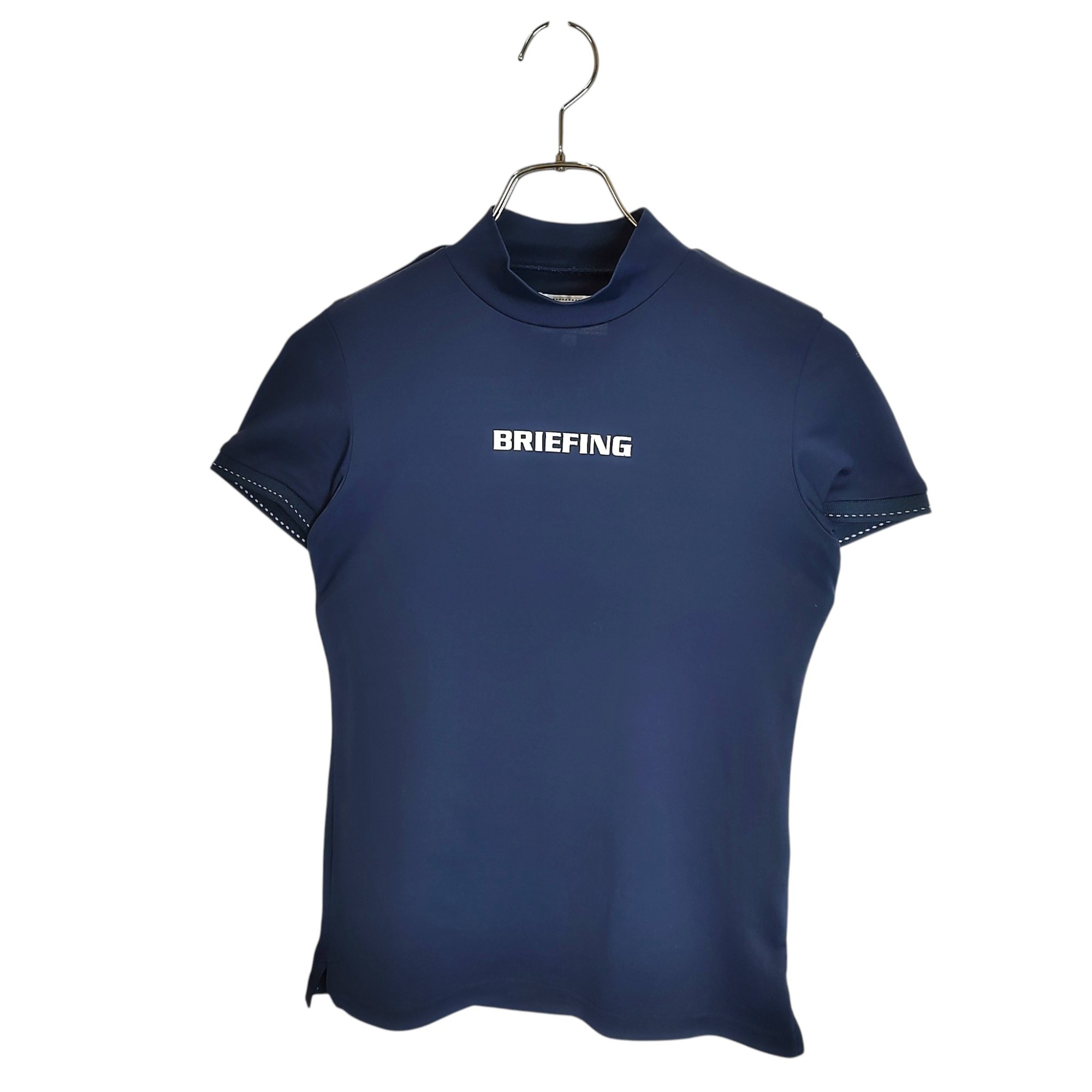 BRIEFING GOLF ブリーフィングゴルフ 半袖 モックネック Tシャツ BRG213W25 XS ネイビー レディース