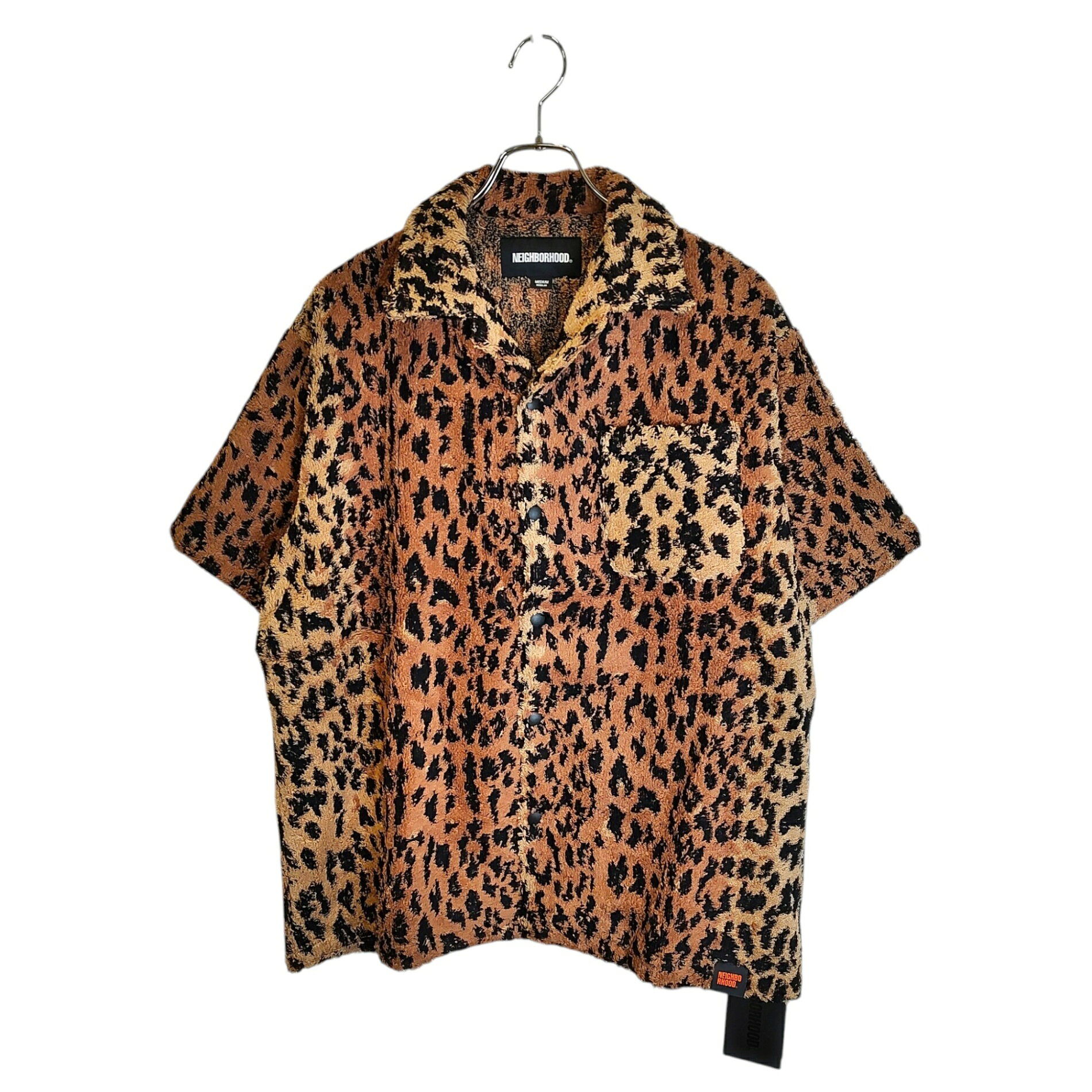 NEIGHBORHOOD ネイバーフッド 26SS × HIPPOPOTAMUS TERRY CLOTH SHIRT テリークロスシャツ 261TSHIN-SHM02 M レオパード メンズ