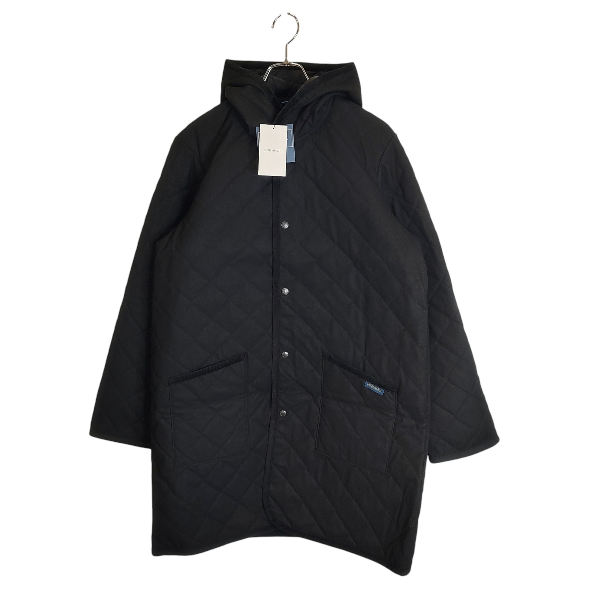 SOPHNET. ソフネット x LAVENHAM ラベンハム 25AW LAVENHAM BRUNDON キルティング フーデッドコート SPNT-252097 3 ブラック メンズ