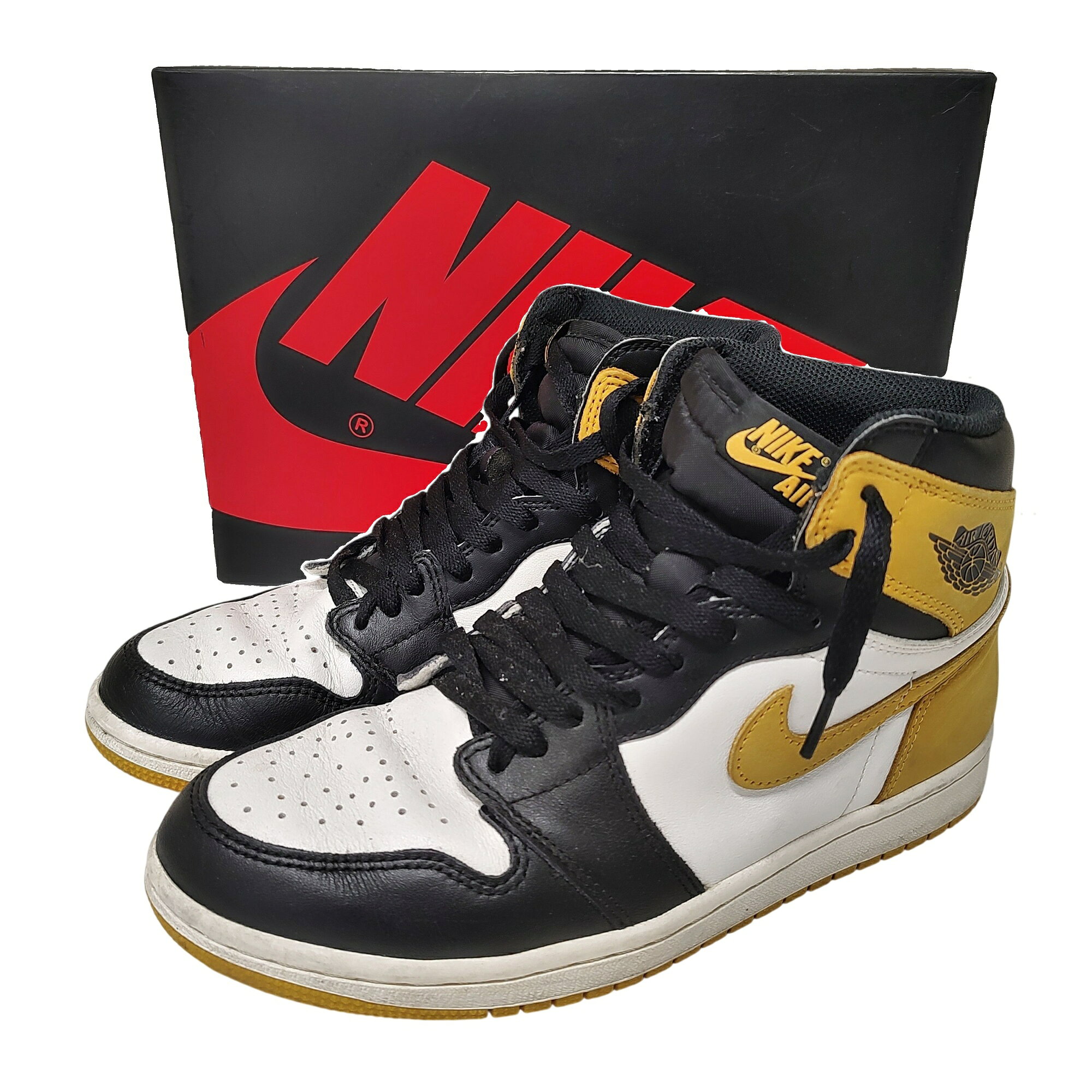 NIKE ナイキ 1 Retro High OG Black Toe/Yellow Ochre スニーカー 555088 109 26 ブラックトゥ×イエローオークル メンズ