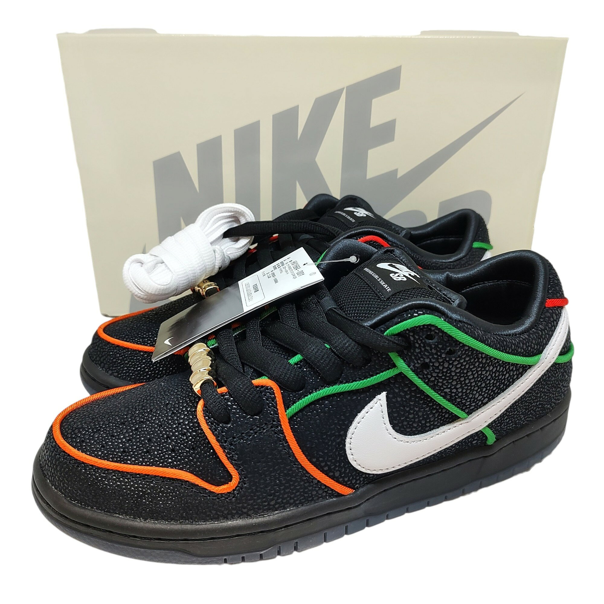 NIKE ナイキ x Bronx Girls Skate ブロンクス ガールズ スケート SB Dunk Low Pro Black/Challenge Red ダンク ロー プロ スニーカー HV1664-001 25cm ブラック/チャレンジレッド メンズ
