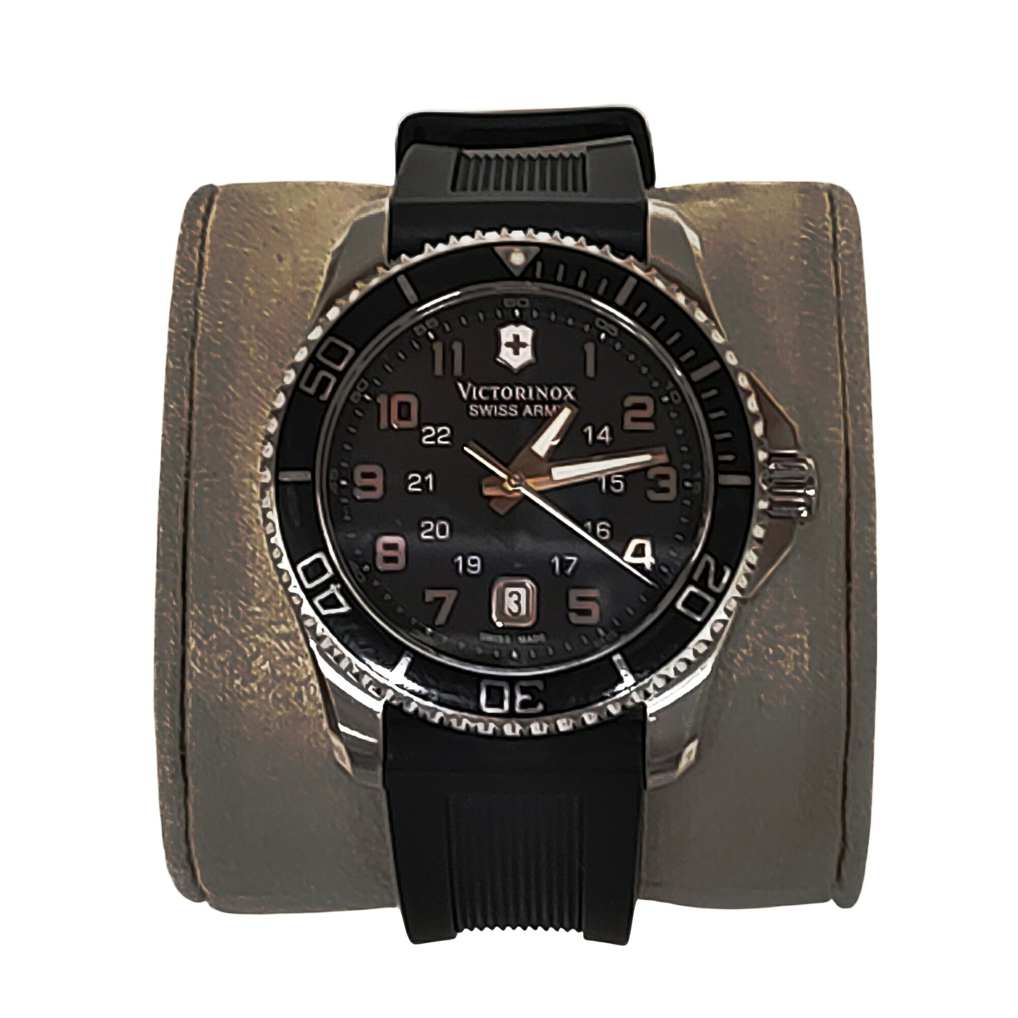 【中古】VICTORINOX ビクトリノックス SWISS ARMY MAVERICK マーベリック ラージ 腕時計 F シルバー メンズ