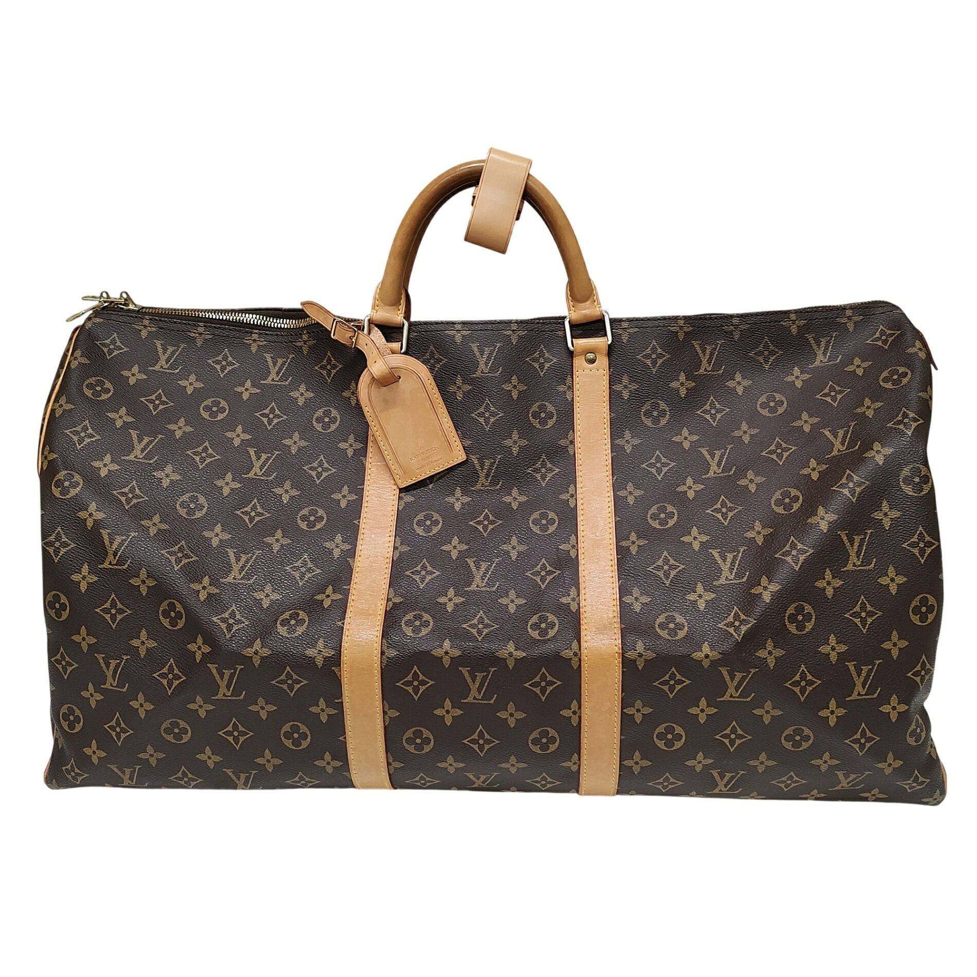 【中古】LOUIS VUITTON ルイ・ヴィトン モノグラム キーポル60 バンドリエール ボストン バッグ M41422 ブラウン