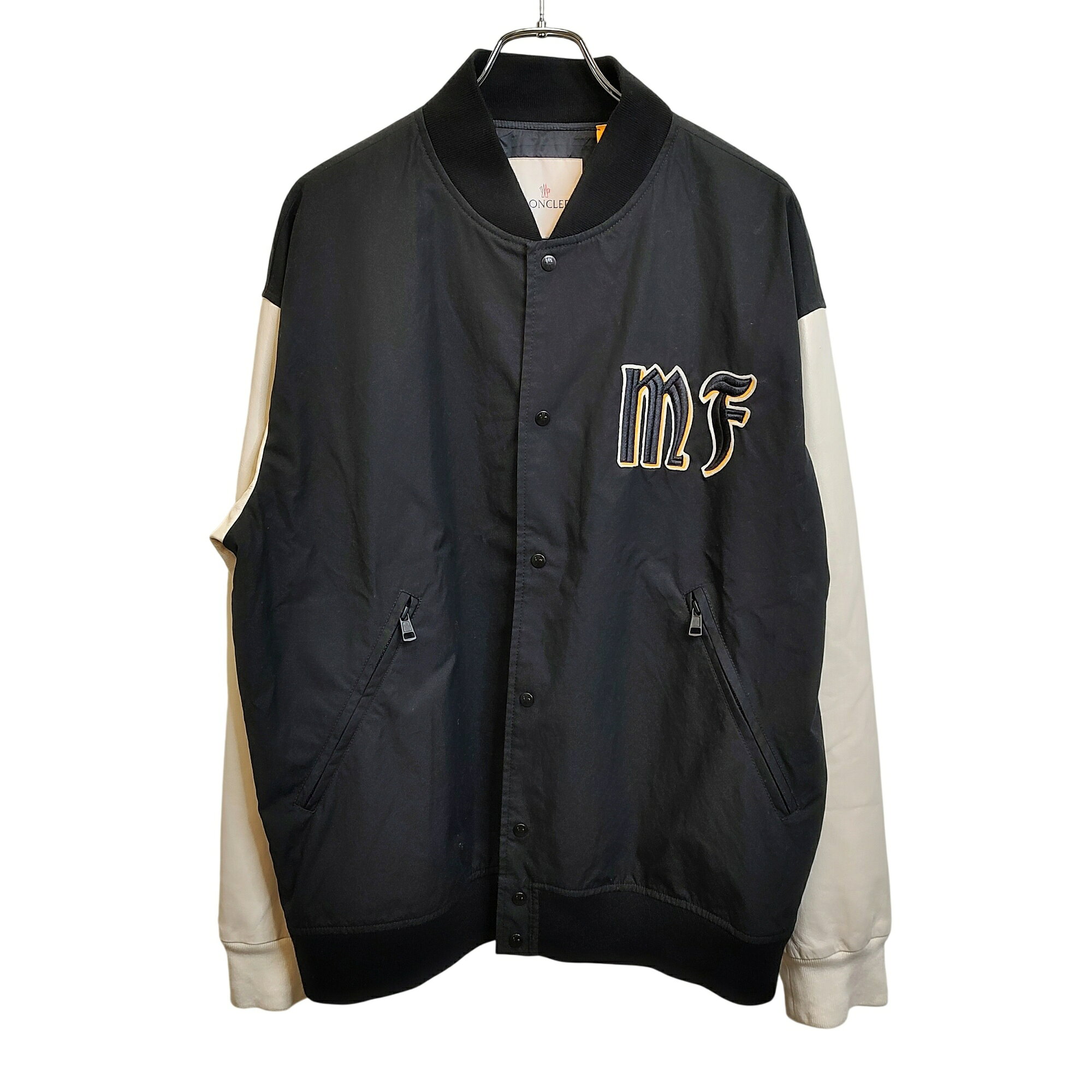 【中古】MONCLER×FRGMT FRAGMENT モンクレール フラグメント RAGGAE スタジャン スタジアムジャンパー ジャケット ブルゾン E109U4010150 54A3W 4 ブラック メンズ