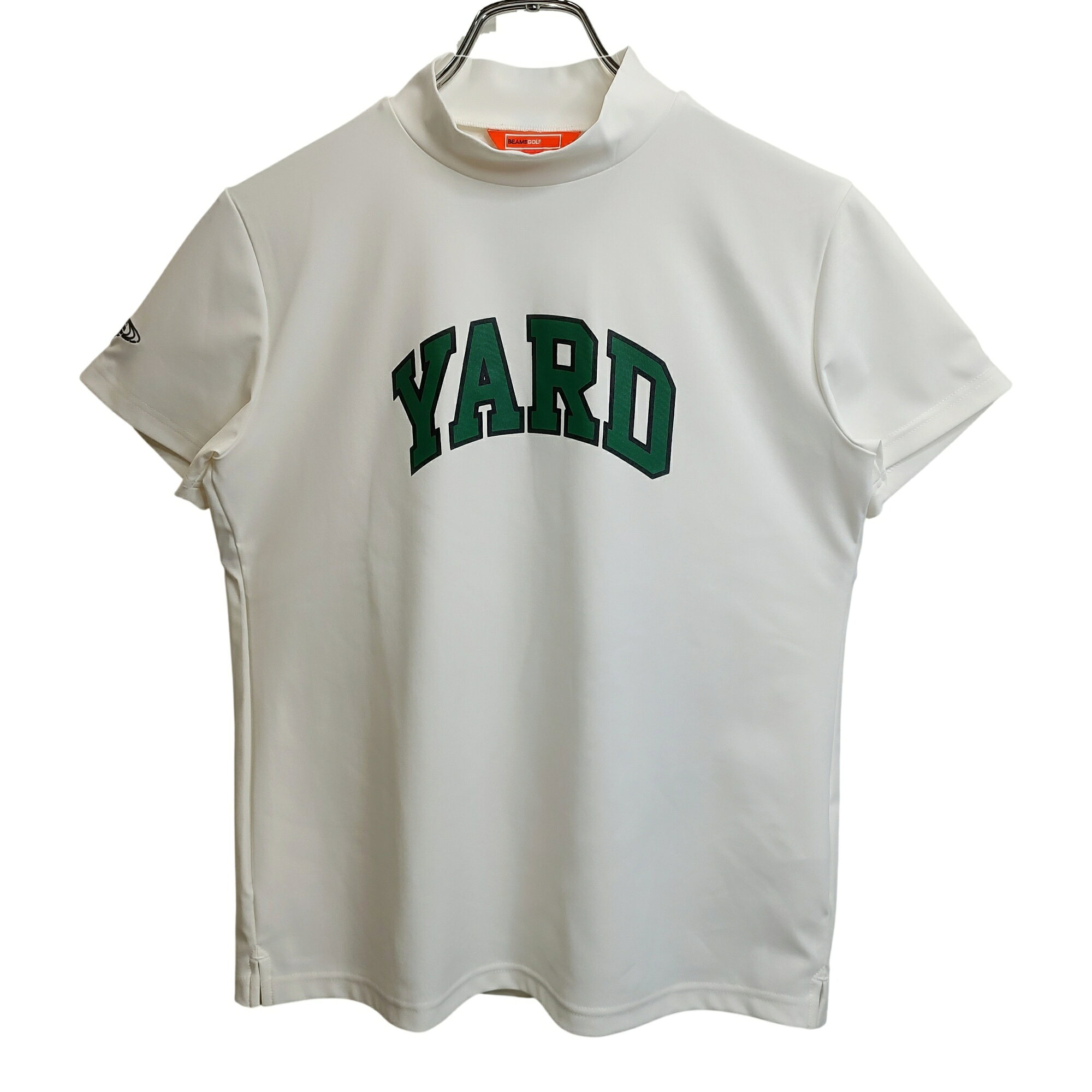 【中古】BEAMS GOLF ビームス ゴルフ 26SS WOMEN’S ORANGE LABEL YARD Mock Neck Shirt レディース オレンジレーベル YARD モックネック 半袖シャツ 83-03-0101-444 M ホワイト レディース