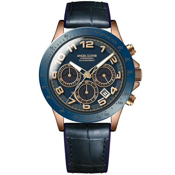 メーカー：Angel Clover エンジェルクローバー製品名（メーカー型番）：LUS44PNV-NVJANコード：4580749756025ケース直径：縦44mm× 横44mmムーブメント：ソーラークォーツバンド：カーフレザー(裏側ラバー)ガラス：ミネラルガラス防水：10気圧防水ケース：ステンレススチール説明：ソーラークォーツ×セラミックベゼルがエレガントなコレクション。艶やかなセラミックベゼルが、腕元をラグジュアリーに仕立てます。 また、フル充電時約4ヵ月間駆動するソーラークォーツムーヴメントを搭載しており、電池交換の手間を軽減します。パワーリザーブインジケーターを搭載しているので、充電残量も一目で確認できます。 さらに、レザーの側面と背面に耐久性の良いラバーを圧着させた、 ハイブリットベルトを起用。タフな腕元を演出し、アクティブなシーンで活躍します。抜粋4：Angel Clover エンジェルクローバー メンズ 時計 LUS44PNV-NV LUCE SOLAR ルーチェソーラー セラミック ネイビーメーカー：Angel Clover エンジェルクローバー製品名（メーカー型番）：LUS44PNV-NVJANコード：4580749756025ケース直径：縦44mm× 横44mmムーブメント：ソーラークォーツバンド：カーフレザー(裏側ラバー)ガラス：ミネラルガラス防水：10気圧防水ケース：ステンレススチール説明：ソーラークォーツ×セラミックベゼルがエレガントなコレクション。艶やかなセラミックベゼルが、腕元をラグジュアリーに仕立てます。 また、フル充電時約4ヵ月間駆動するソーラークォーツムーヴメントを搭載しており、電池交換の手間を軽減します。パワーリザーブインジケーターを搭載しているので、充電残量も一目で確認できます。 さらに、レザーの側面と背面に耐久性の良いラバーを圧着させた、 ハイブリットベルトを起用。タフな腕元を演出し、アクティブなシーンで活躍します。抜粋4：Angel Clover エンジェルクローバー メンズ 時計 LUS44PNV-NV LUCE SOLAR ルーチェソーラー セラミック ネイビー