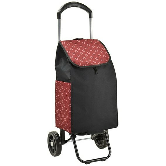 乐天商城 - Valentino viscani ヴァレンチノ ヴィスカーニ 15185-09 ブラック レッド ポリエステル　 ショッピングカート 大容量
