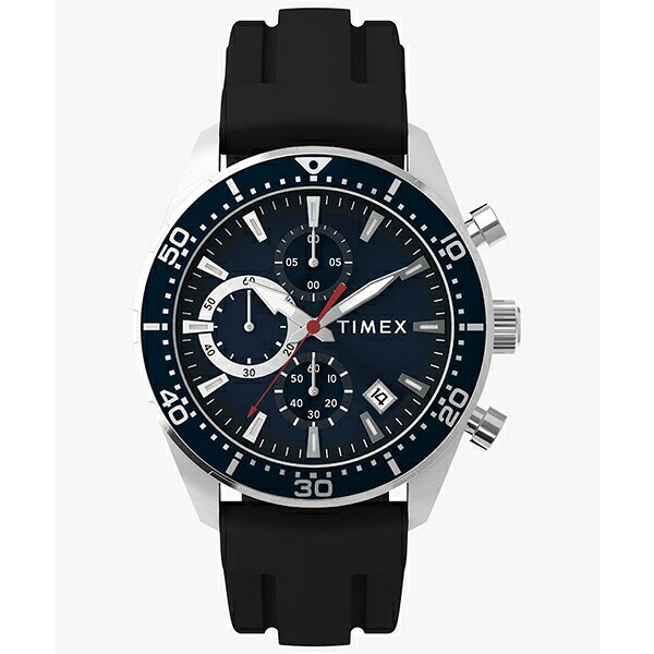 TIMEX タイメックス リッジフィールド クロノグラフ ブルーダイヤル シリコンストラップ クォーツ デイト表示 スポーツ TW2Y62300 メンズ 腕時計 国内正規品 送料無料
