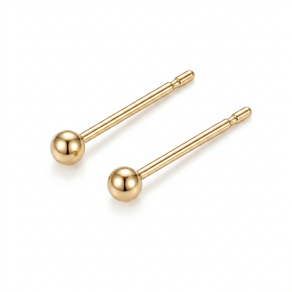 樂天商城 - 2mm 丸玉ピアスK18 ピアス イエローゴールド 18金 金18 地金ピアス ボールピアス スタッドピアス シンプル ペア レディース メンズ ジュエリー ギフト プレゼント