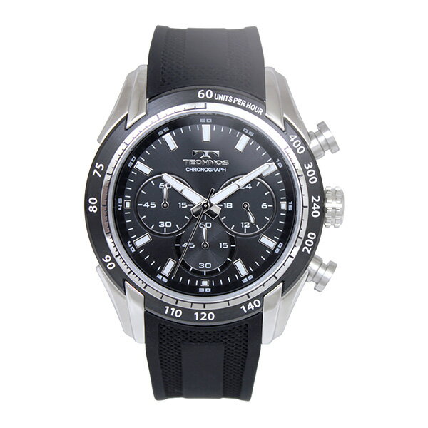 メーカー：TECHNOS テクノス製品名：T6C42SBJANコード：4589911886171防水：5気圧防水ケースサイズ（mm）：約45.0mmバンド素材：シリコンケース素材：ステンレス商品仕様：スポーティで力強い印象を与えるクロノグラフデザインの腕時計。 シリコンベルトが腕にしっかりフィットし、快適な着け心地を実現します。 【商品詳細】 ムーブメント：電池式 （VD54 TMI） 電池：SR626SW（電池寿命：約3年） ※ご購入時に入っている電池は動作確認用のモニター電池のため、記載より電池寿命が短い場合がございます。 厚さ：約12.3mm ベルト幅：約22.1mm-20.0mm 重量：約95g 仕様：3針/クロノグラフ/バーインデックス/裏蓋テクノス100周年記念仕様 【カラー】 文字盤：ブラック ベルト：ブラック 【付属品】 メーカー純正ボックス 取扱説明書兼保証書 【TECHNOS】 時計技術者であったメルヒオール・グンツィンガーによってスイスのジュラ山岳地方のウェルシェロールの時計工房から始まったスイス発祥の歴史ある時計ブランド。ギリシャ語の「テクネー＝技術」に由来し、確かな技術力で世界中の時計ファンを魅了し続けています。TECHNOS テクノス メンズ 腕時計 クロノグラフ T6C42SB クォーツ ブラック シリコンベルト スポーツ カジュアル 防水 普段使い ギフトメーカー希望小売価格はメーカーカタログに基づいて掲載していますメーカー：TECHNOS テクノス製品名：T6C42SBJANコード：4589911886171防水：5気圧防水ケースサイズ（mm）：約45.0mmバンド素材：シリコンケース素材：ステンレス商品仕様：スポーティで力強い印象を与えるクロノグラフデザインの腕時計。 シリコンベルトが腕にしっかりフィットし、快適な着け心地を実現します。 【商品詳細】 ムーブメント：電池式 （VD54 TMI） 電池：SR626SW（電池寿命：約3年） ※ご購入時に入っている電池は動作確認用のモニター電池のため、記載より電池寿命が短い場合がございます。 厚さ：約12.3mm ベルト幅：約22.1mm-20.0mm 重量：約95g 仕様：3針/クロノグラフ/バーインデックス/裏蓋テクノス100周年記念仕様 【カラー】 文字盤：ブラック ベルト：ブラック 【付属品】 メーカー純正ボックス 取扱説明書兼保証書 【TECHNOS】 時計技術者であったメルヒオール・グンツィンガーによってスイスのジュラ山岳地方のウェルシェロールの時計工房から始まったスイス発祥の歴史ある時計ブランド。ギリシャ語の「テクネー＝技術」に由来し、確かな技術力で世界中の時計ファンを魅了し続けています。TECHNOS テクノス メンズ 腕時計 クロノグラフ T6C42SB クォーツ ブラック シリコンベルト スポーツ カジュアル 防水 普段使い ギフトメーカー希望小売価格はメーカーカタログに基づいて掲載しています