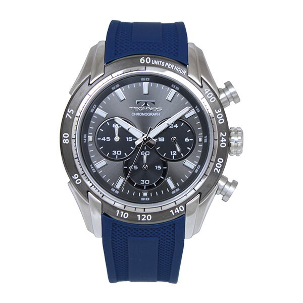 乐天商城 - TECHNOS テクノス メンズ 腕時計 クロノグラフ T6C42SE クォーツ ガンメタル シリコンベルト スポーツ カジュアル 防水 普段使い ギフト