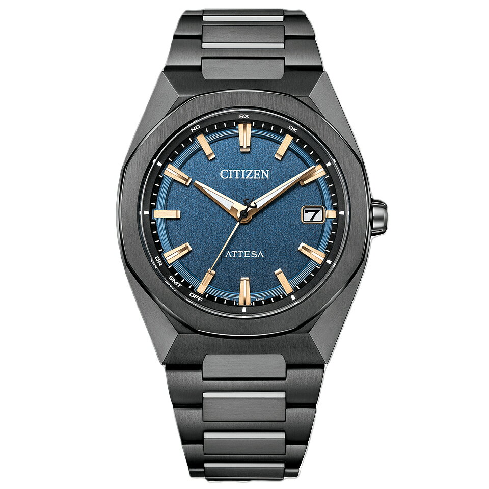 CITIZEN シチズン ATTESA アテッサ CB3045-61L エコ・ドライブ電波時計 ブラックチタン メタリックカラー 3針 ラグジュアリー 日本製 ACT Line ブラックチタン