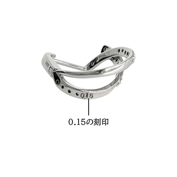 277156 K18WG ダイヤモンドフープピアス レディース 両耳 バネキャッチ 4月 誕生石 ピアス 輪っか ホワイトゴール trinity-trust-10017446 トリニティートラスト サンプル画像3