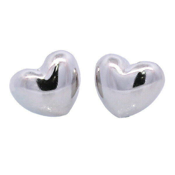 乐天商城 - プラチナ 大きめぷっくりスタッドハートピアス Lサイズ PT900 スタッドピアス