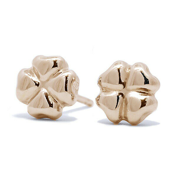 乐天商城 - 四葉 クローバーピアス k18PG シンプルピアス スタッド レディース 女性 プレゼント 幸運 18k