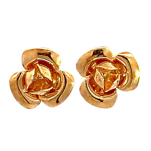 乐天商城 - 日本製 薔薇ピアス 18k イエローゴールド ばら バラ ローズ レディース 女性