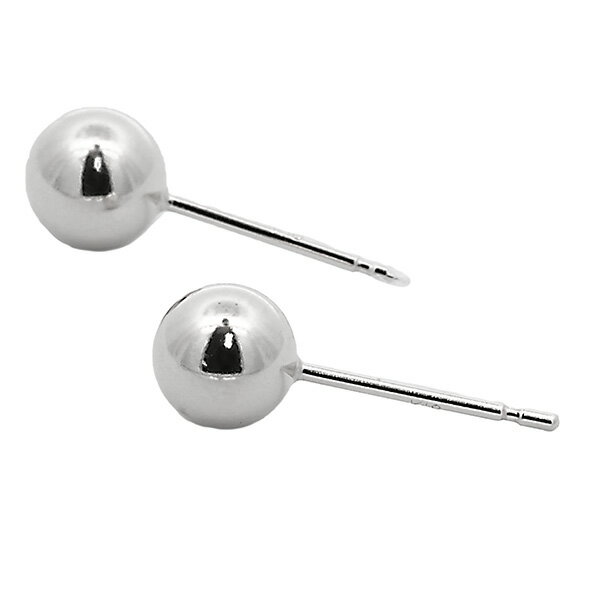 Rakuten - プラチナ ボールピアス 5mm 丸玉ピアス PT900 スタッドピアス シンプル 両耳 1ペア 大きめ プレゼント ギフト